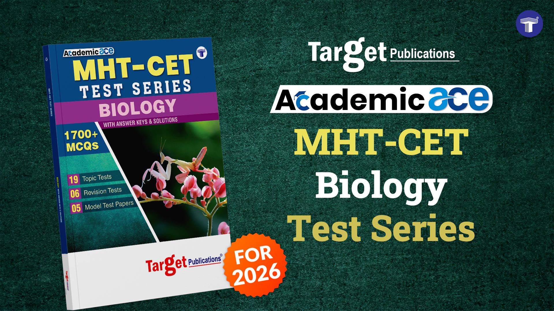 MHT-CET Biology Test Series Book for Pharmacy Entrance Exam for