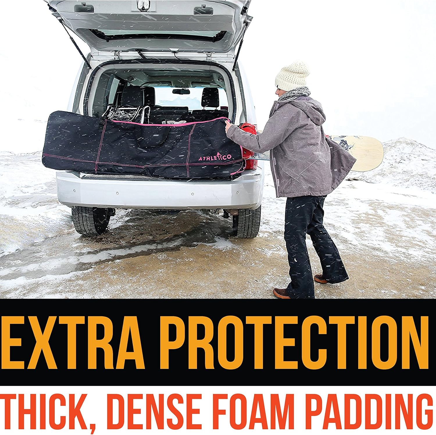 Athletico Padded Two-Piece Snowboard and Boot Bag Combo | Store & Transport Snowboard Up to 165 CM and Boots Up To Size 13 | Includes 1 Padded Snowboard Bag & 1 Padded Boot Bag