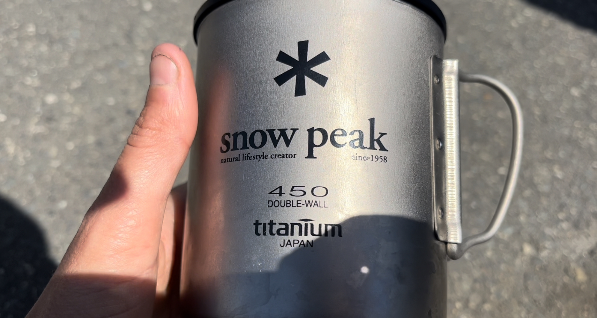 Watch Watch video of Snowpeak titanium mug 450ml double wall. on