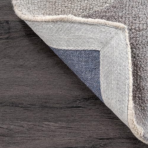 Miniatura 3 de nuLOOM Bianca Triangles - Alfombra de lana de 7 pies 6 pulgadas x 9 pies 6 pulgadas, verde