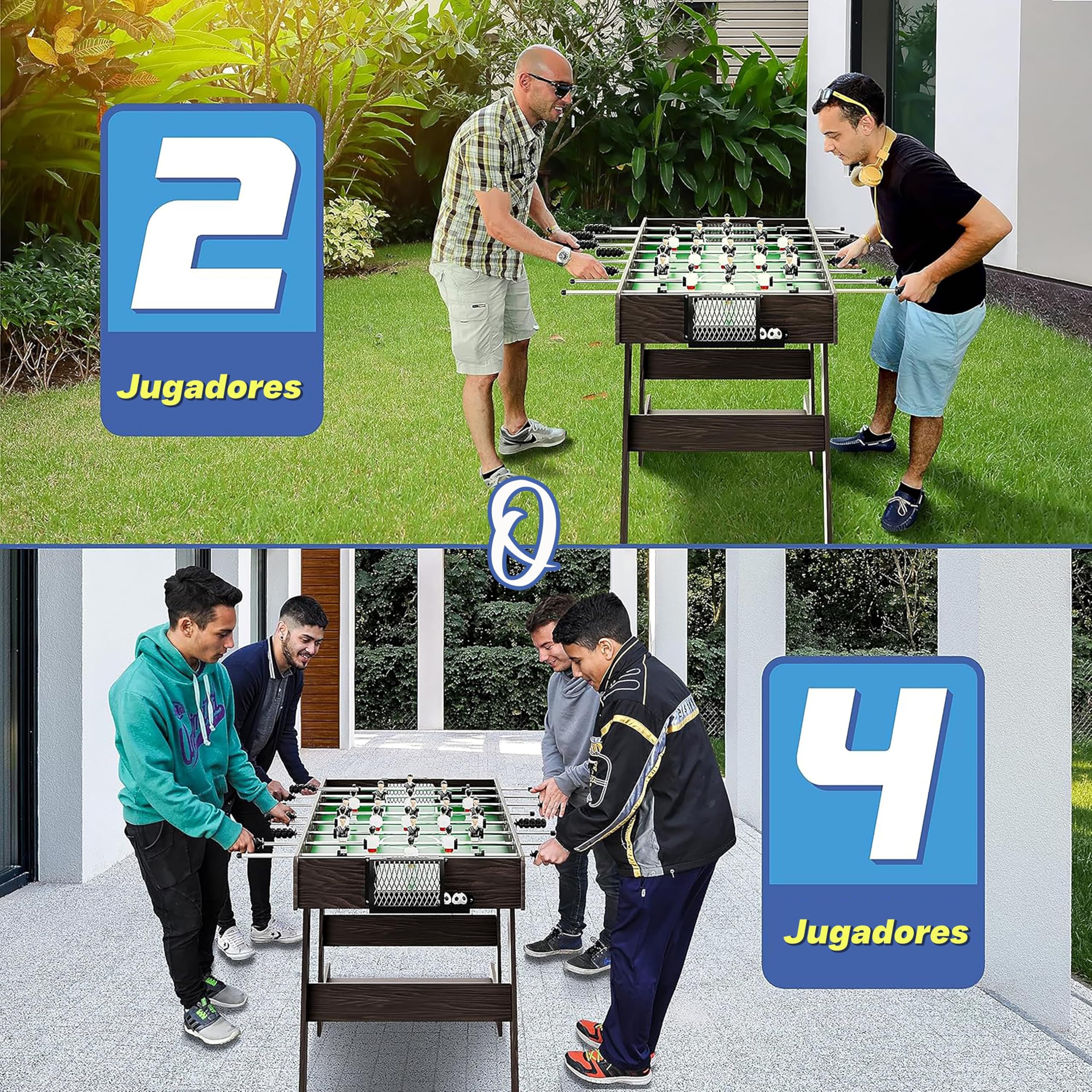 Serenelife futbolin, Tamaño competitivo de 48”, Futbol, para la casa, Sala de Juegos, Arcade
