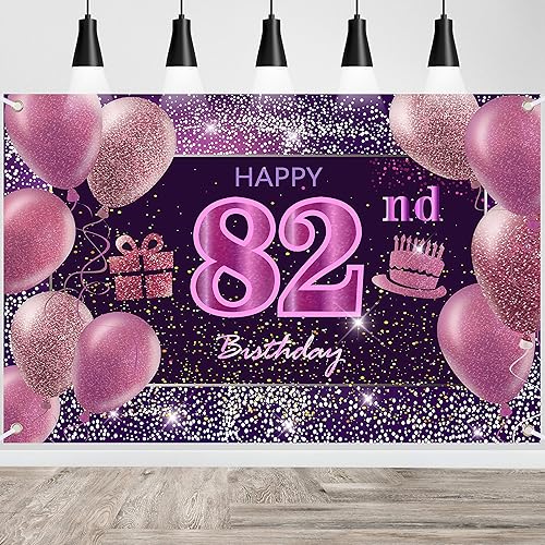 Vista 268 de IMISI Decoraciones de cumpleaños número 19 para niñas, pancarta rosa de feliz cumpleaños para telón de fondo de fiesta