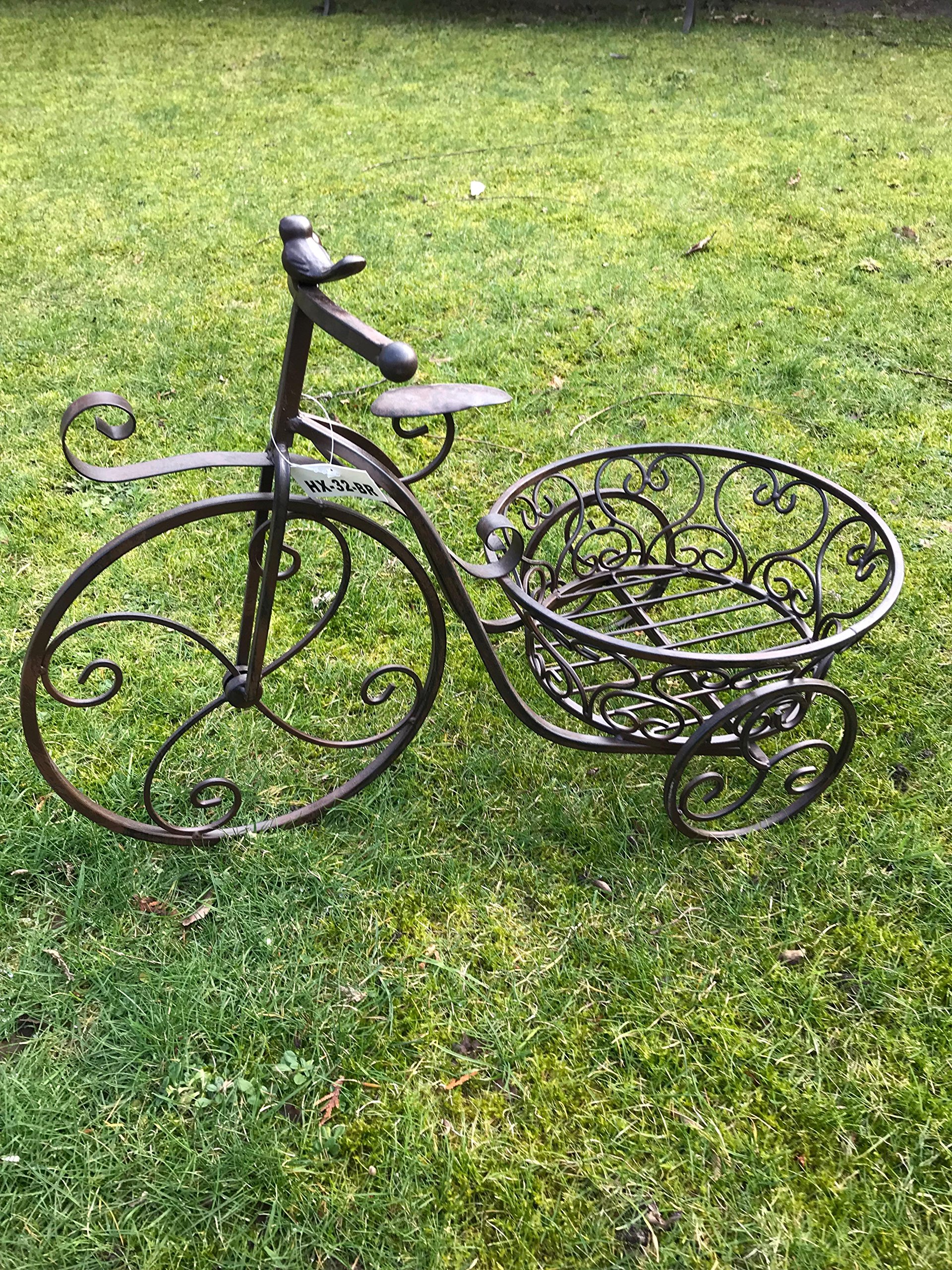 Moritz Pflanzfahrrad braun Blumenfahrrad Gartendeko Deko Vintage Metall | Wetterfest, zum Bepflanzen mit Blumen und Kräutern, rustikaler Stil für Balkon, Terrasse und Fensterbank, drinnen wie draußen