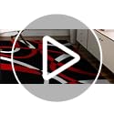 2305 Geometric Abstract Red Black 8x10 Area Rugs for Living Room