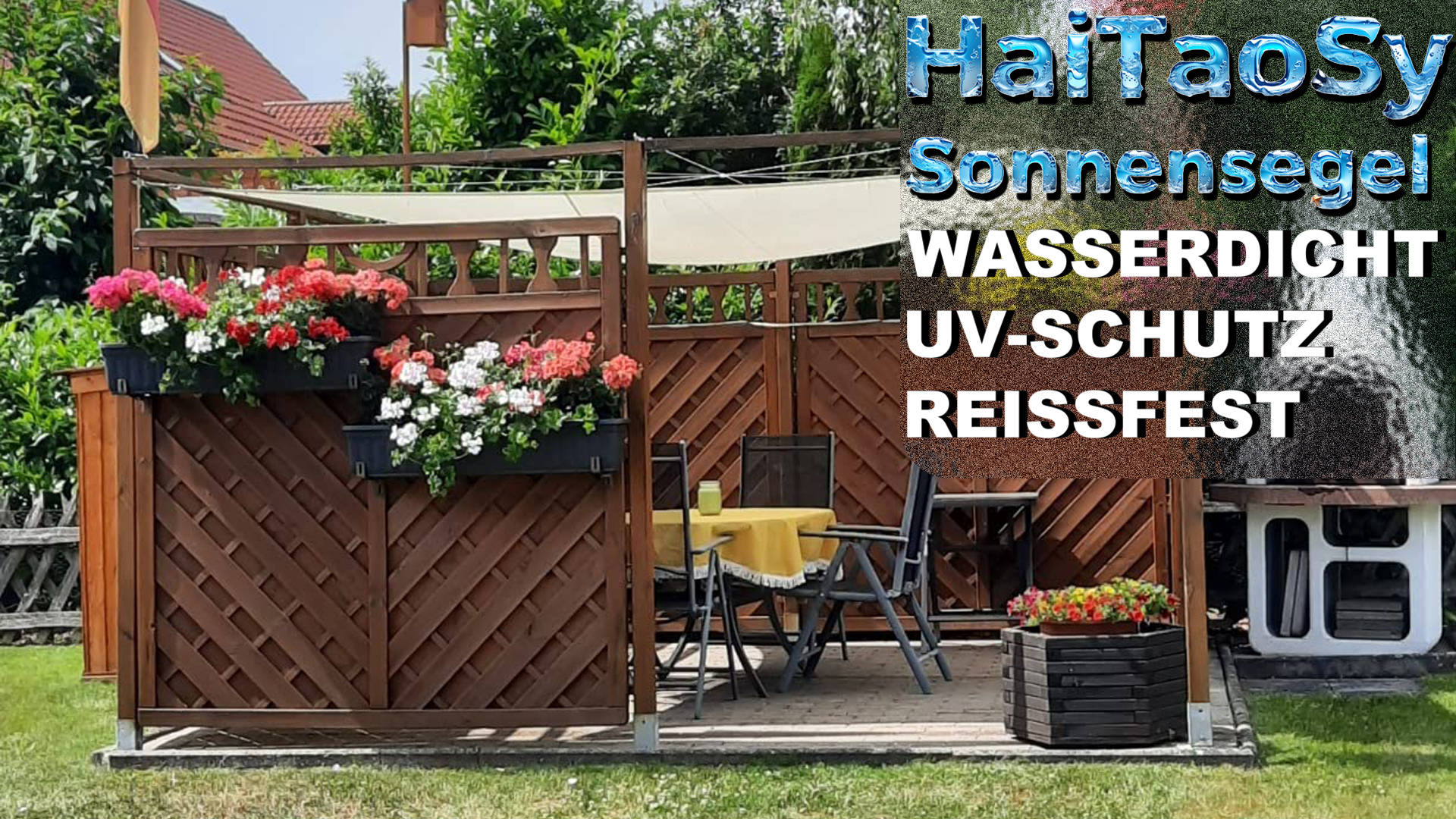 EIDEMED Sonnensegel Rechteckig 2,5x4,5 M – Wasserdicht, UV-Schutz 98%, Mit Befestigungsseilen, Weinrot