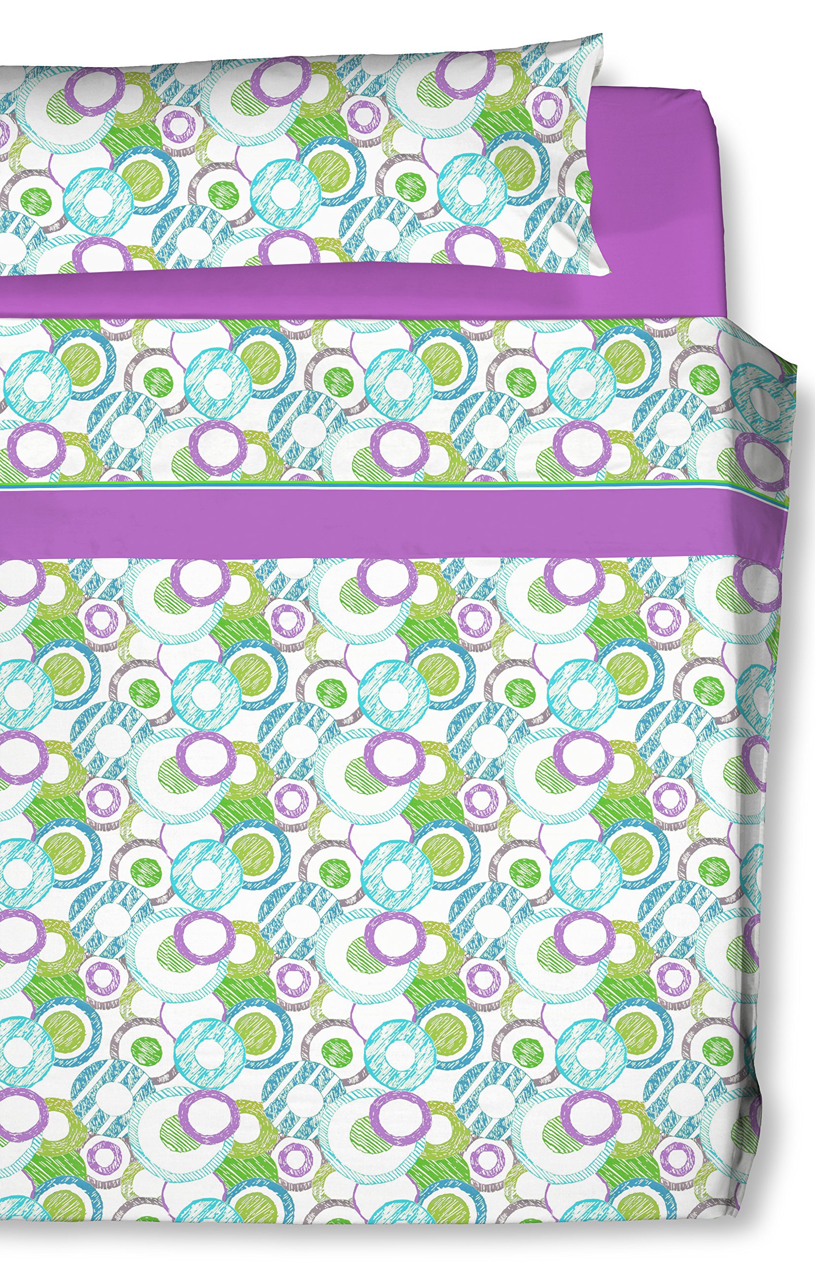 CARLA RUBINI Flash bedding set modern CAMA DE 135 Cm Purple and Green