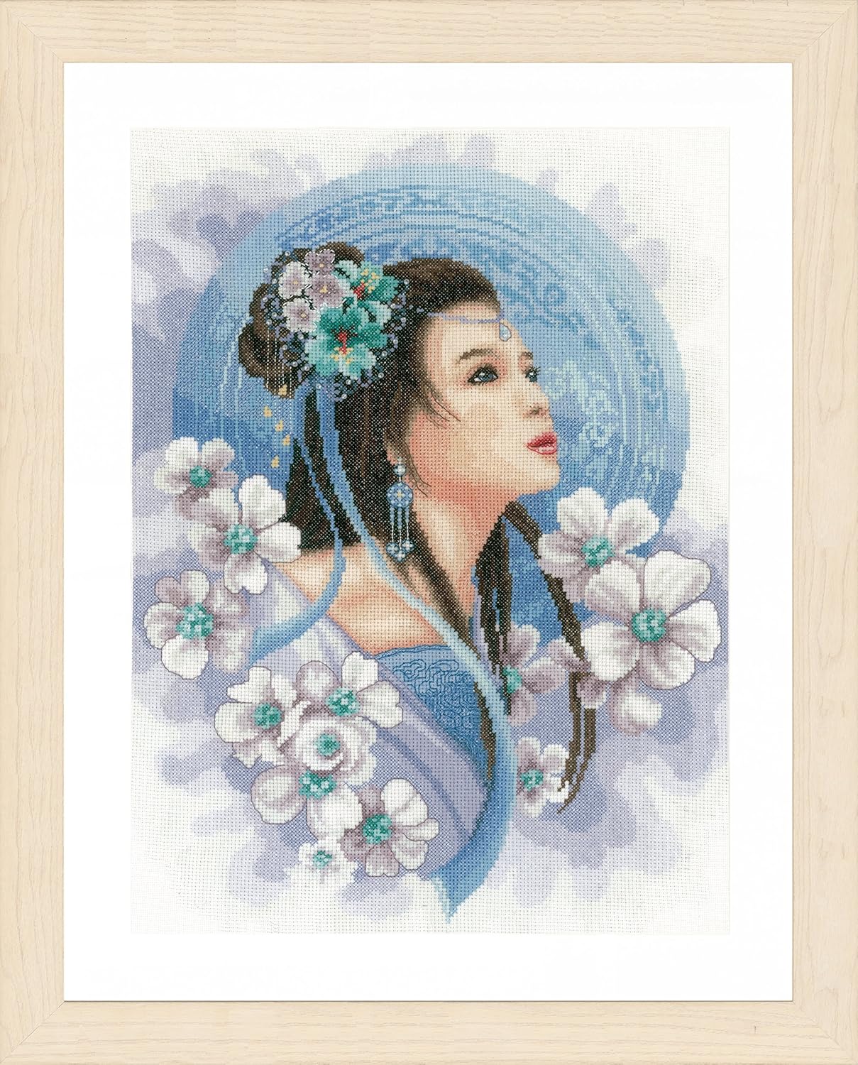 Lanarte Counted Cross Stitch Lady in BL, N