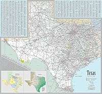 Vista 1 de Mapa de pared ejecutivo de Texas - Laminado 42w x 39h