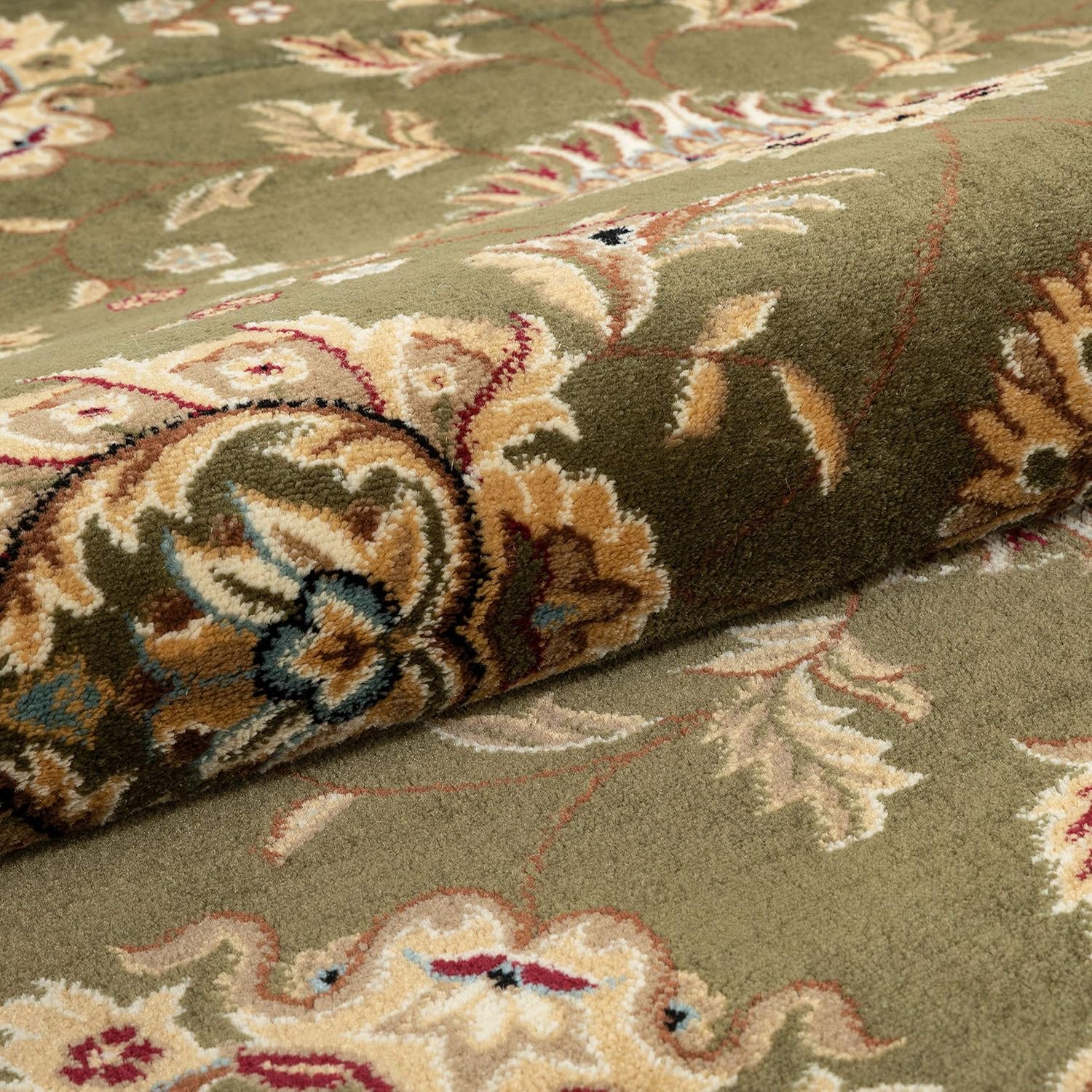 Well Woven Timeless Collection Abbasi Green 2x7 Runner Luxurious Oriental Traditional Area Rug Perfect for Living Room Bedroom or Dining Room Easy-to-Clean Durable Design