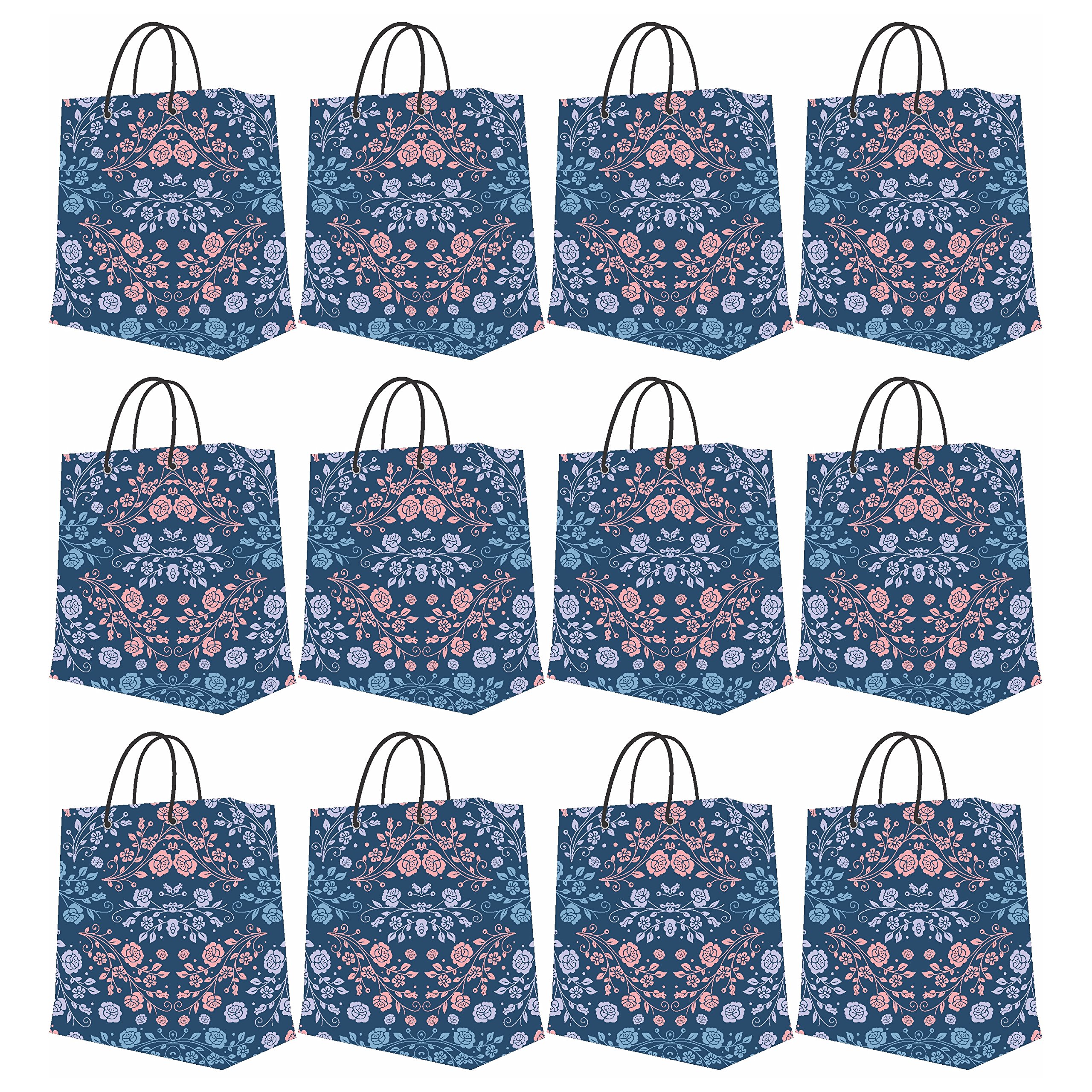 Pb PapyrusBolsys Paper Bags, Flower Design, Extra Small, Size - 21cm x 21cm x 9.25cm, Set of 12, Blue (B079Z5KXF8) Amazon Price History, Amazon Price Tracker