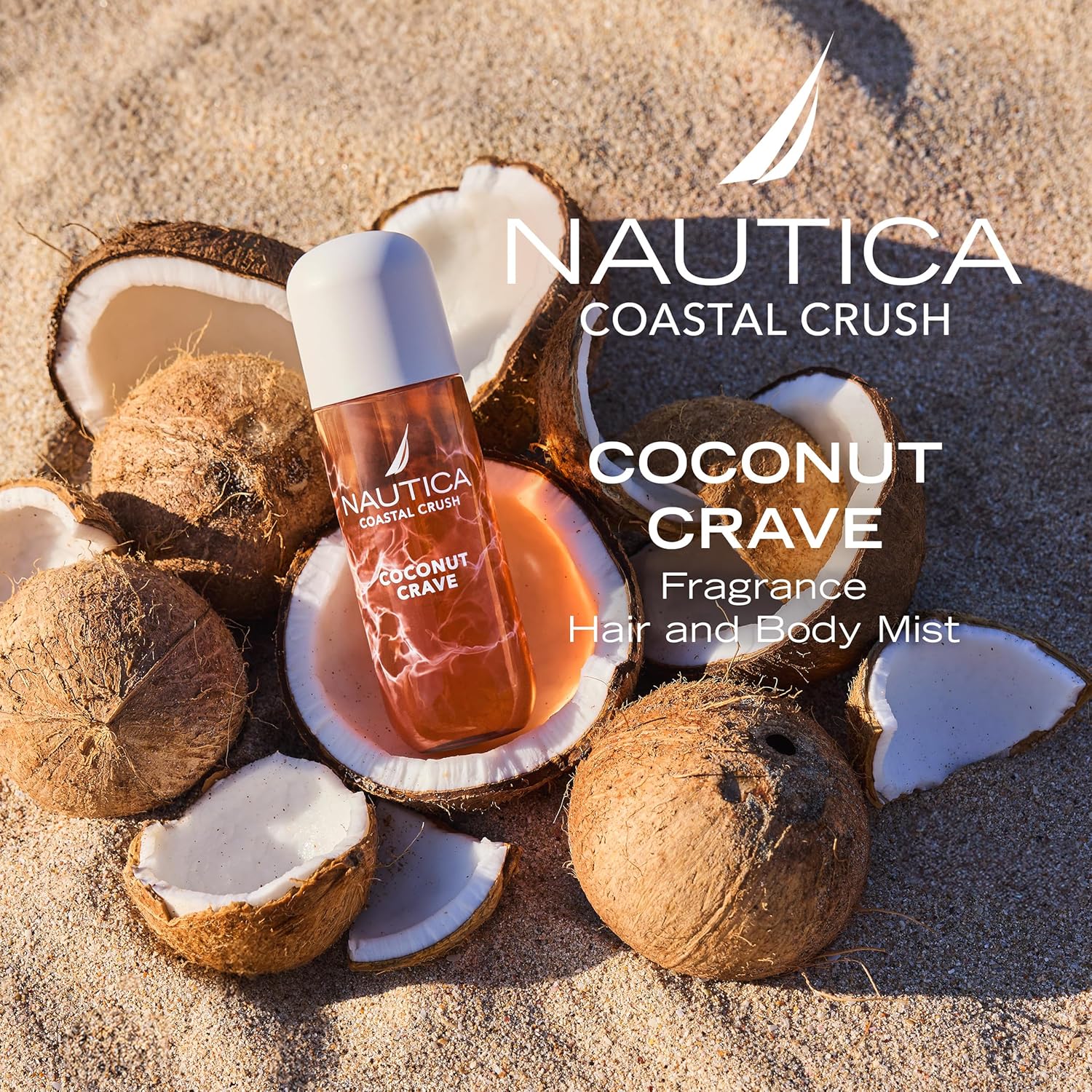 Nautica Coconut Crave, a Fruity Gourmand Hair & Body Mist for Women, Notes of Coconut, Apple and Cedarwood, Long Lasting, 8.0 fl oz - Image 3