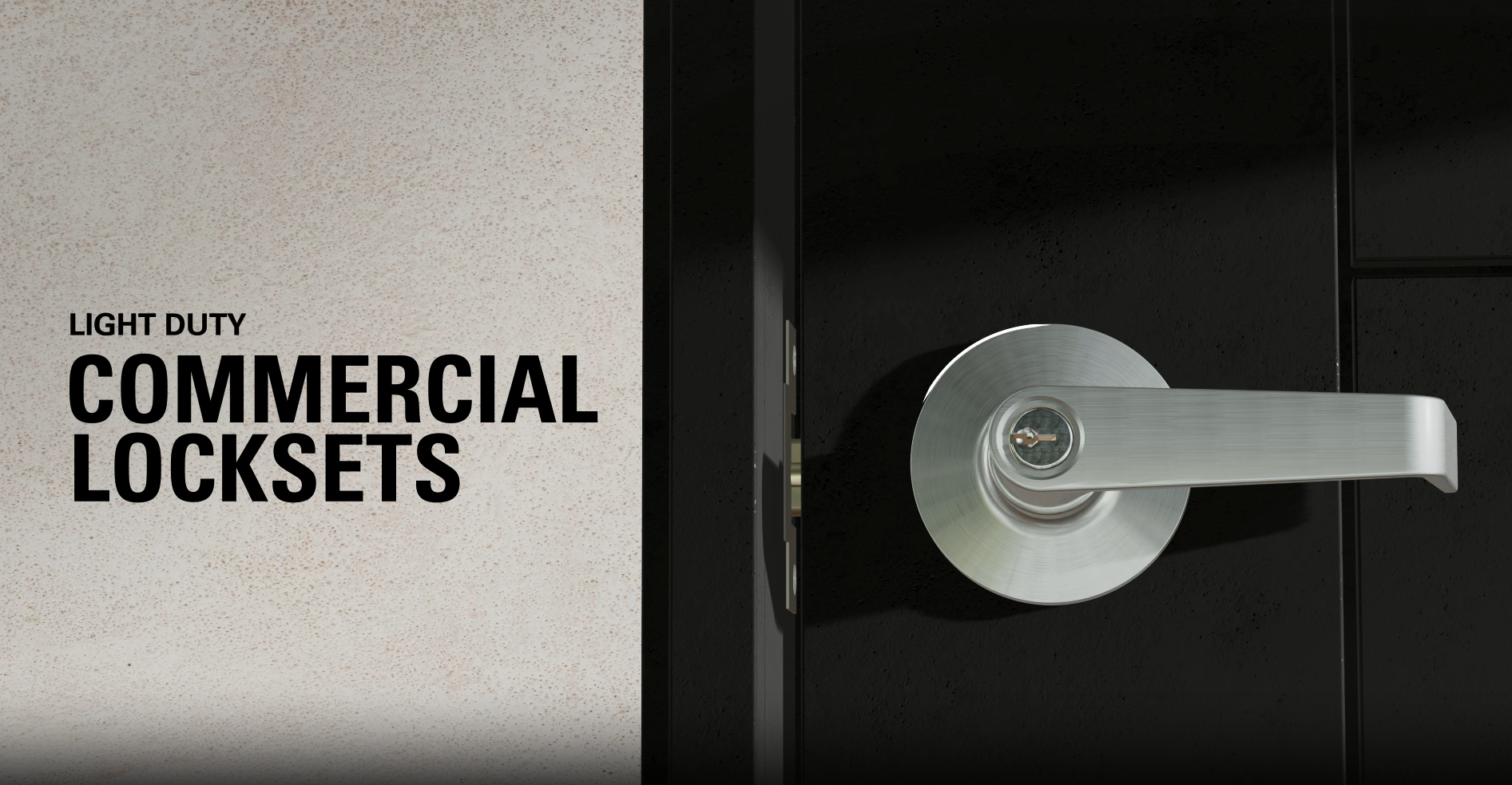 BRINKS Commercial - Light Duty Keyed Door Entry Lever, Matte Black