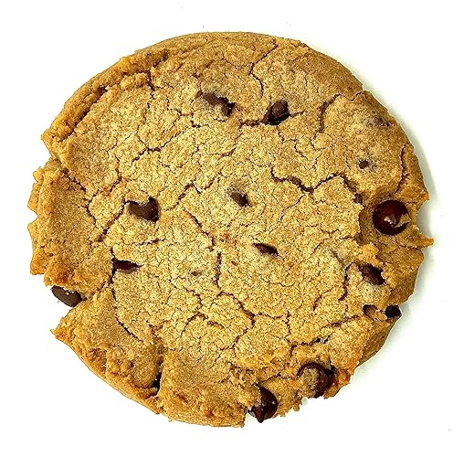 Galletas de mantequilla de maní con chispas de chocolate. 3 galletas caseras grandes de 5 pulgadas