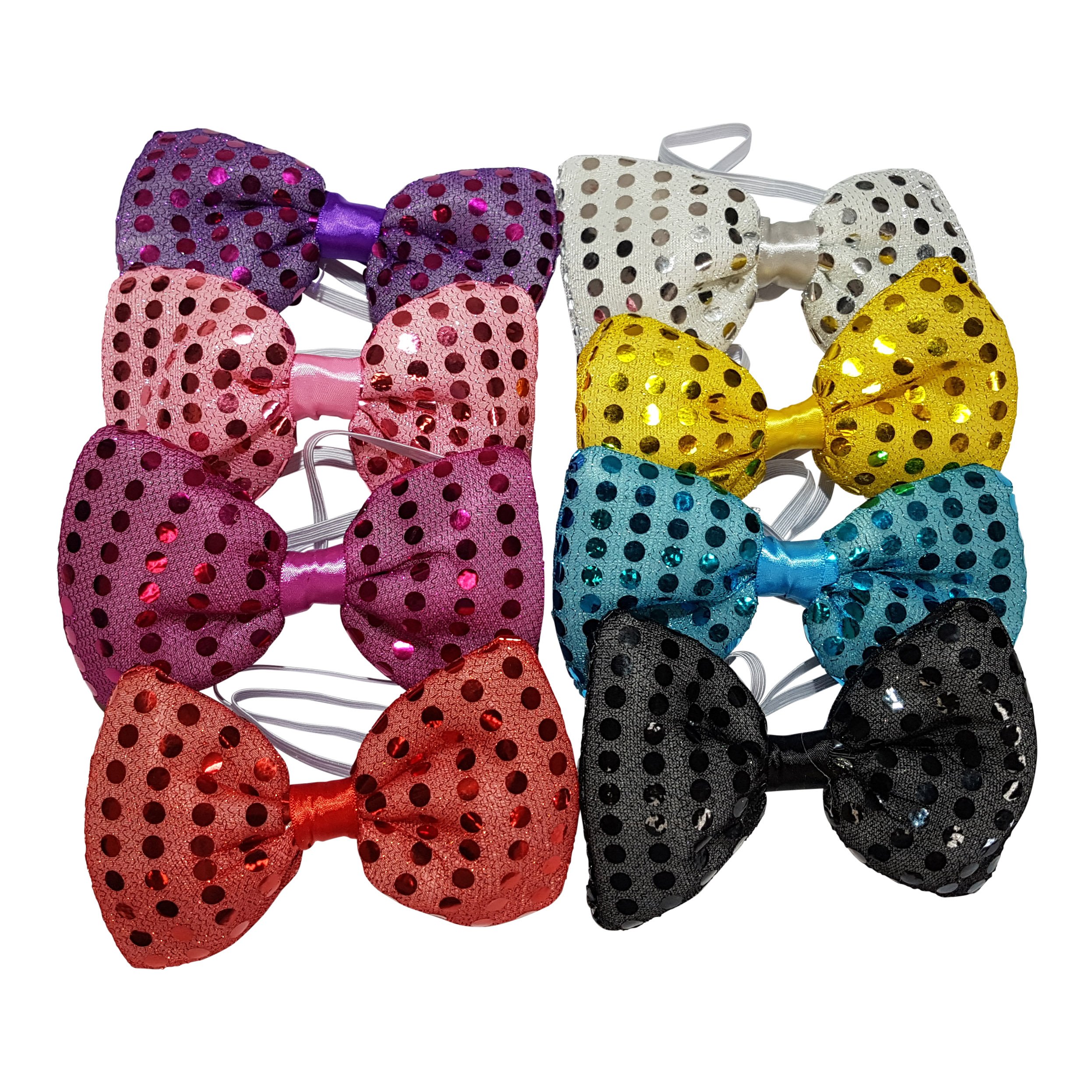 Glowtopia LED Flashing Bow Ties (6 pack, Mixed)