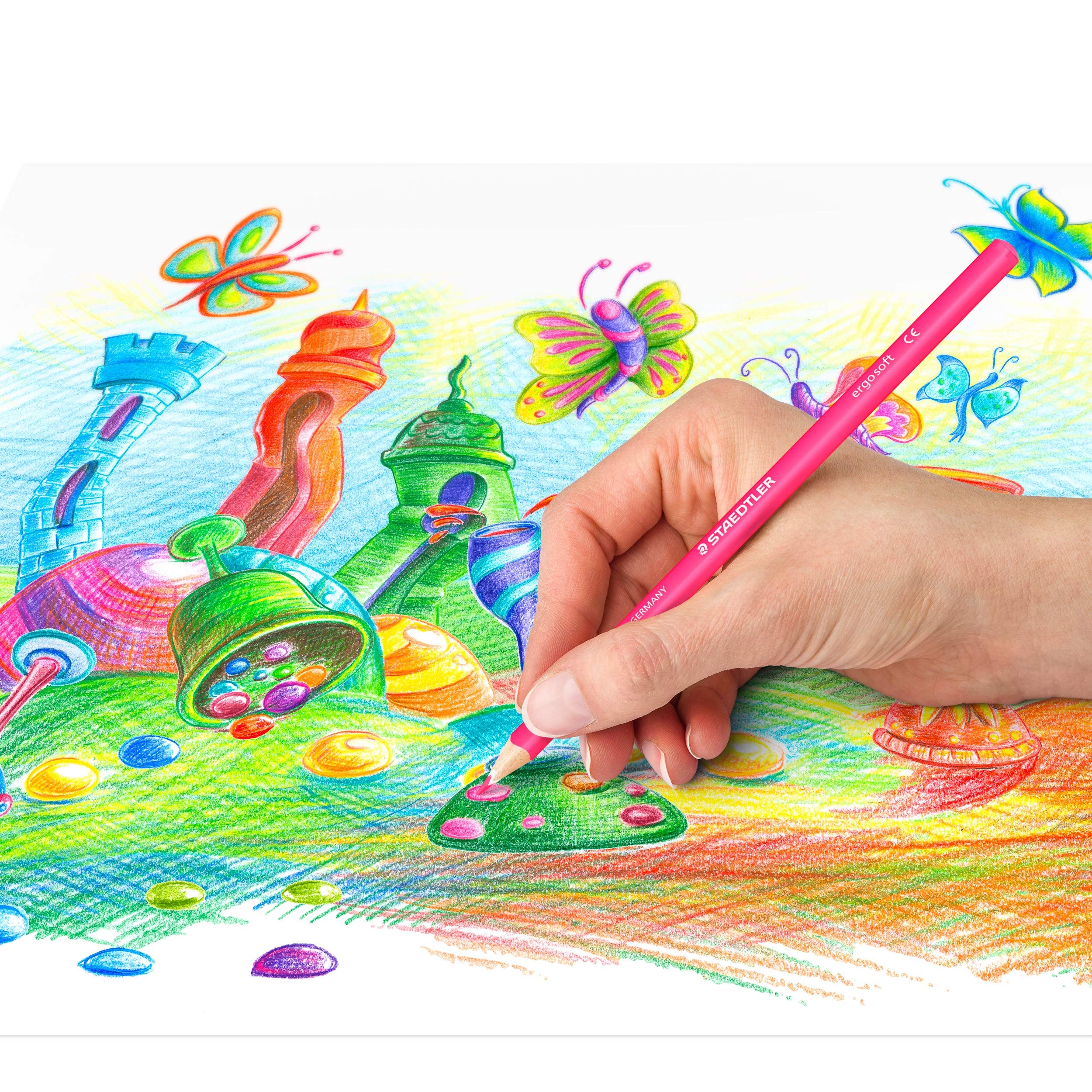 Amazon | ステッドラー(STAEDTLER) 色鉛筆 ステッドラー エルゴソフト