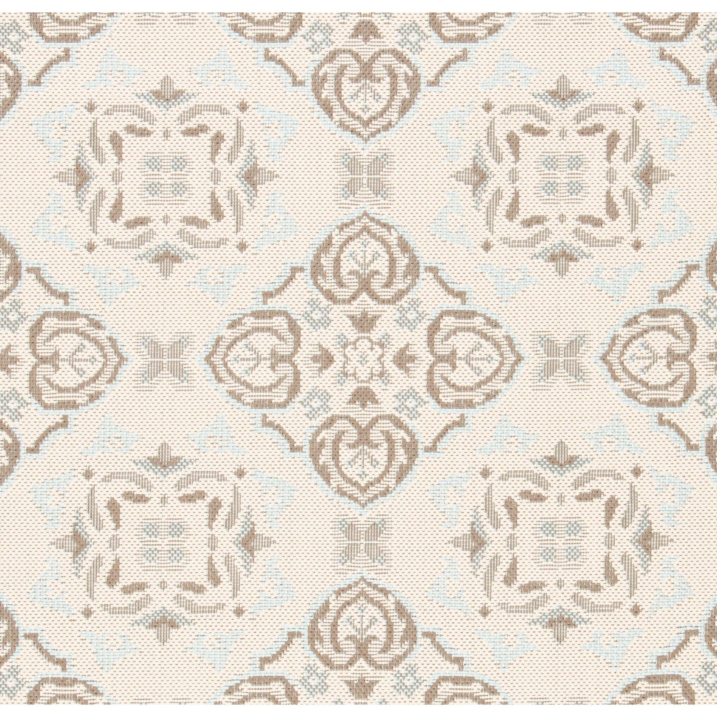 SAFAVIEH Courtyard Collection Area Rug - 6'7" Round, Beige-898754