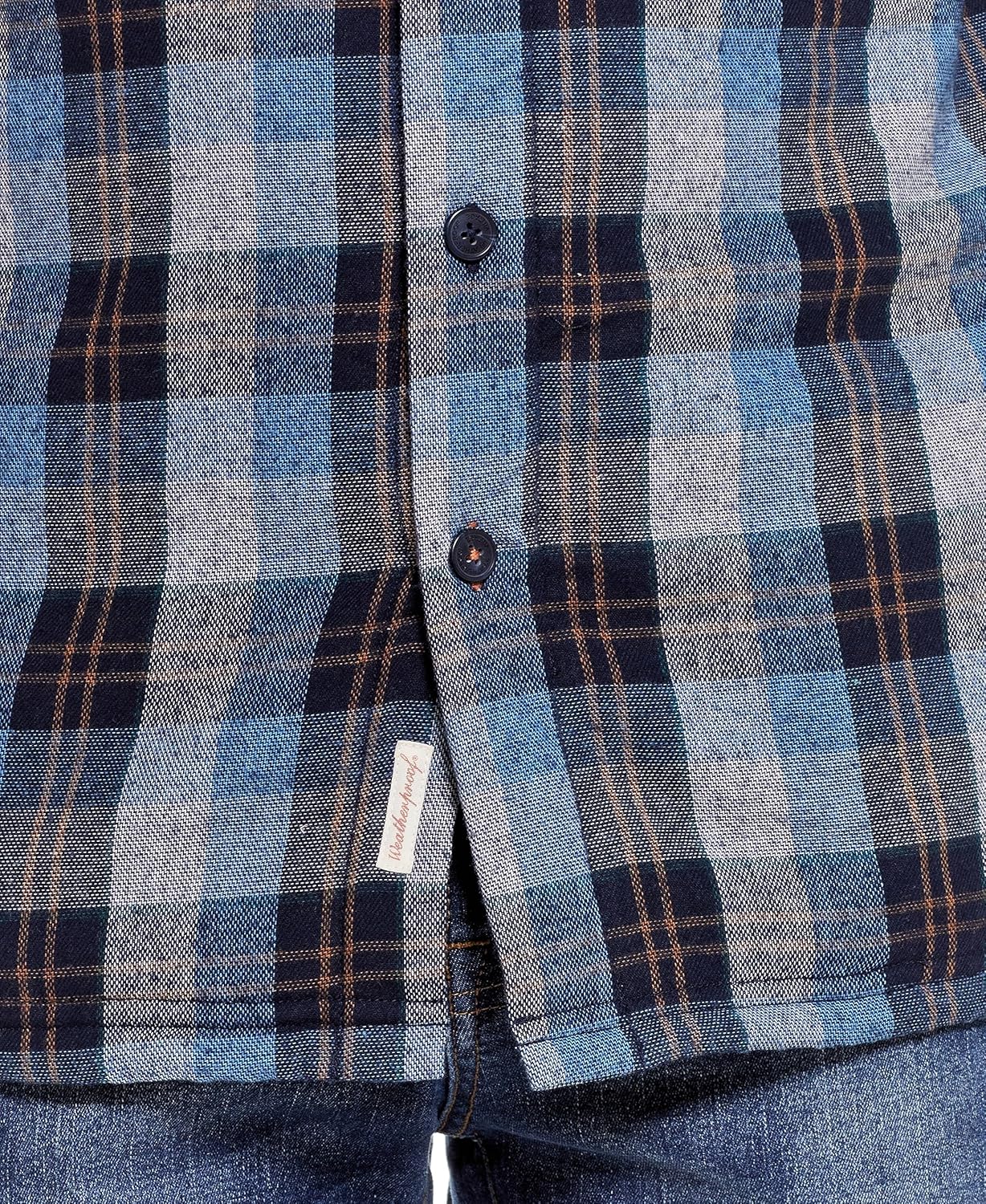 Weatherproof Vintage Mens Hooded and Non-Hooded Sherpa Lined Soft Brushed Plaid Flannel Button-Down Shirt Jacket - Image 6