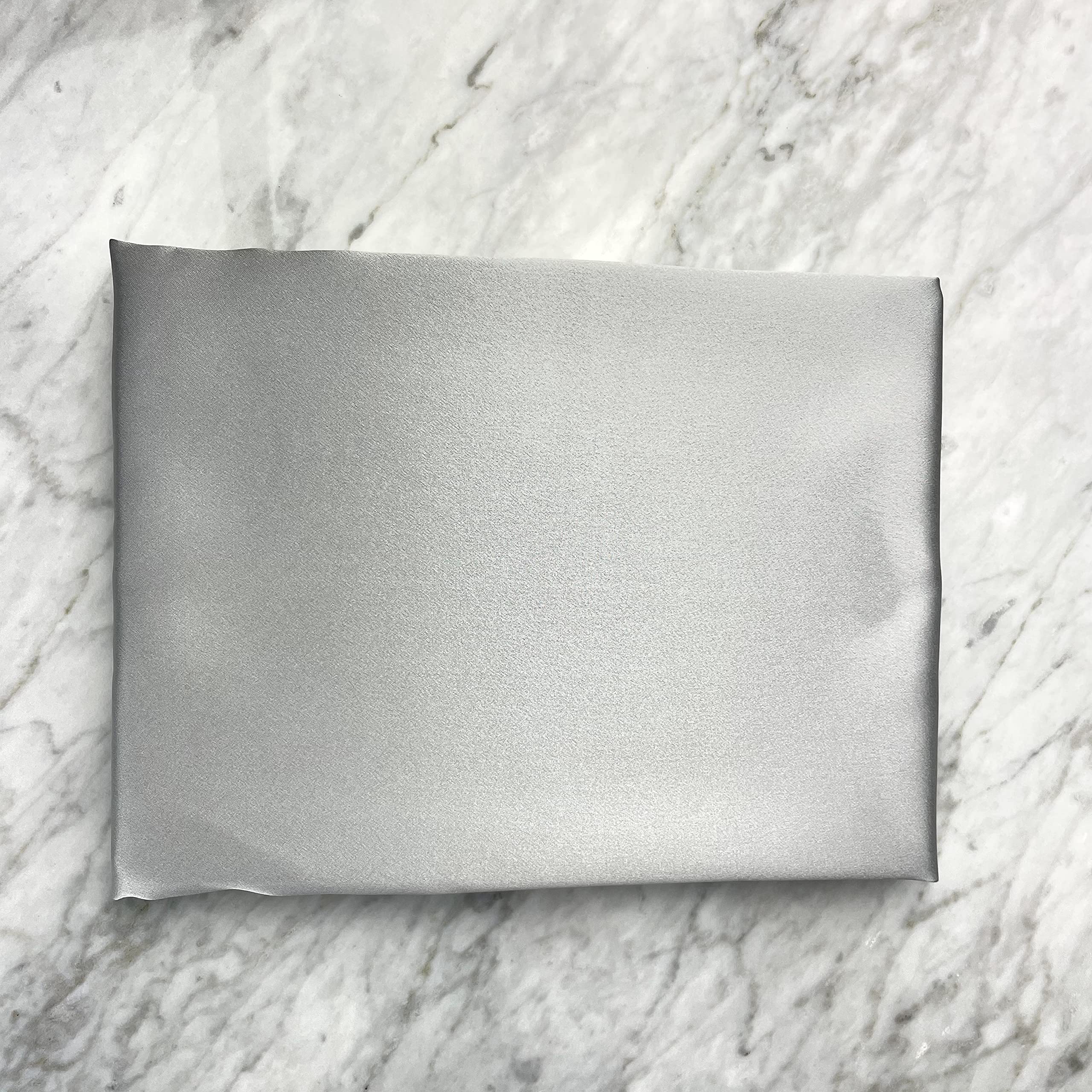 Funda de almohada plateada de seda de morera para el cabello y la piel, sueño de belleza, tamaño individual, 50 cm x 75 cm, tamaño estándar, hipoalergénica, almohada natural de 19 momme