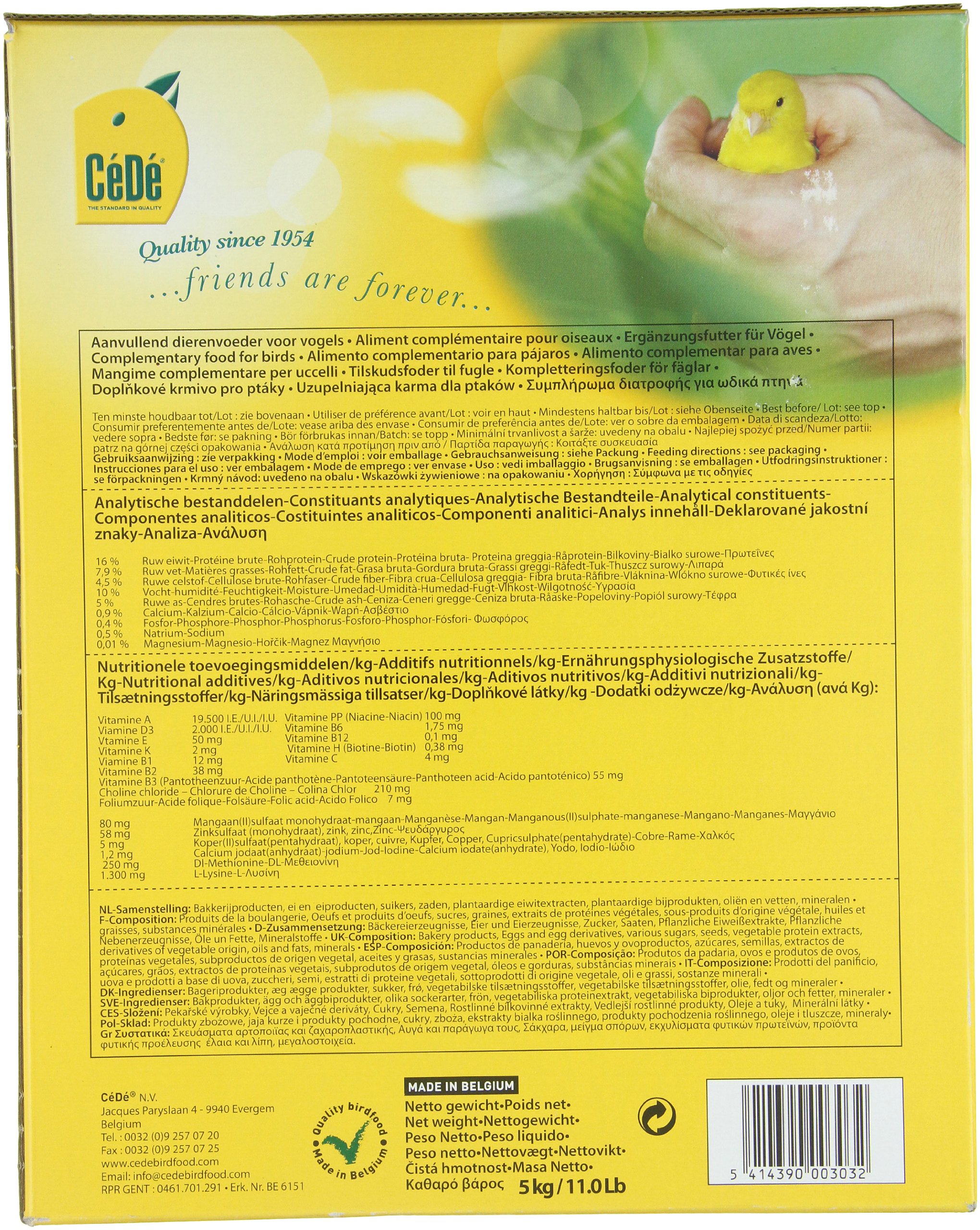 Nobby - 10010 / Cedé - Cibo proteico per Uccelli - Canarino Rosso - 5 x 1 kg