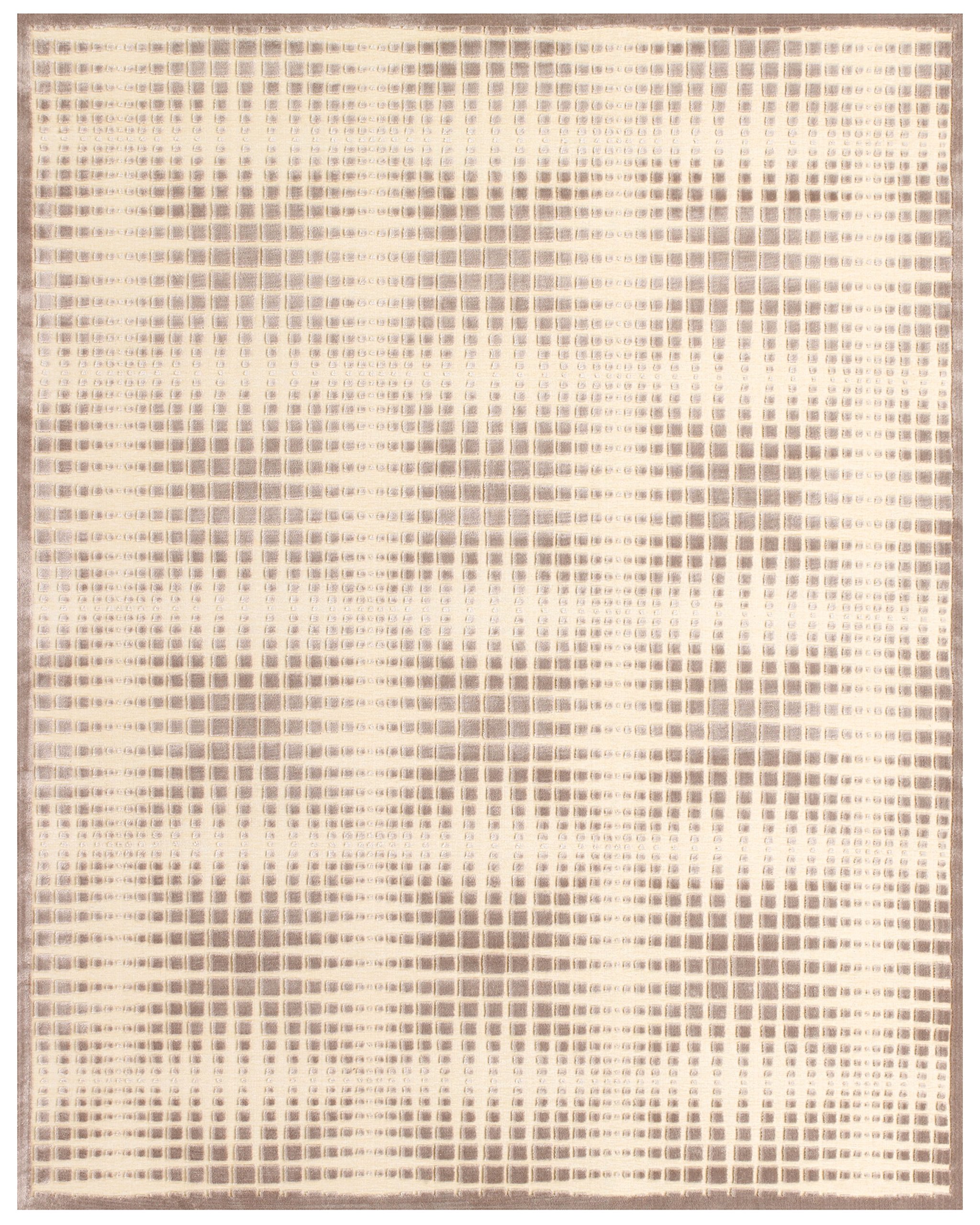 FeizyArea Rug, Silk, Cream/Gray