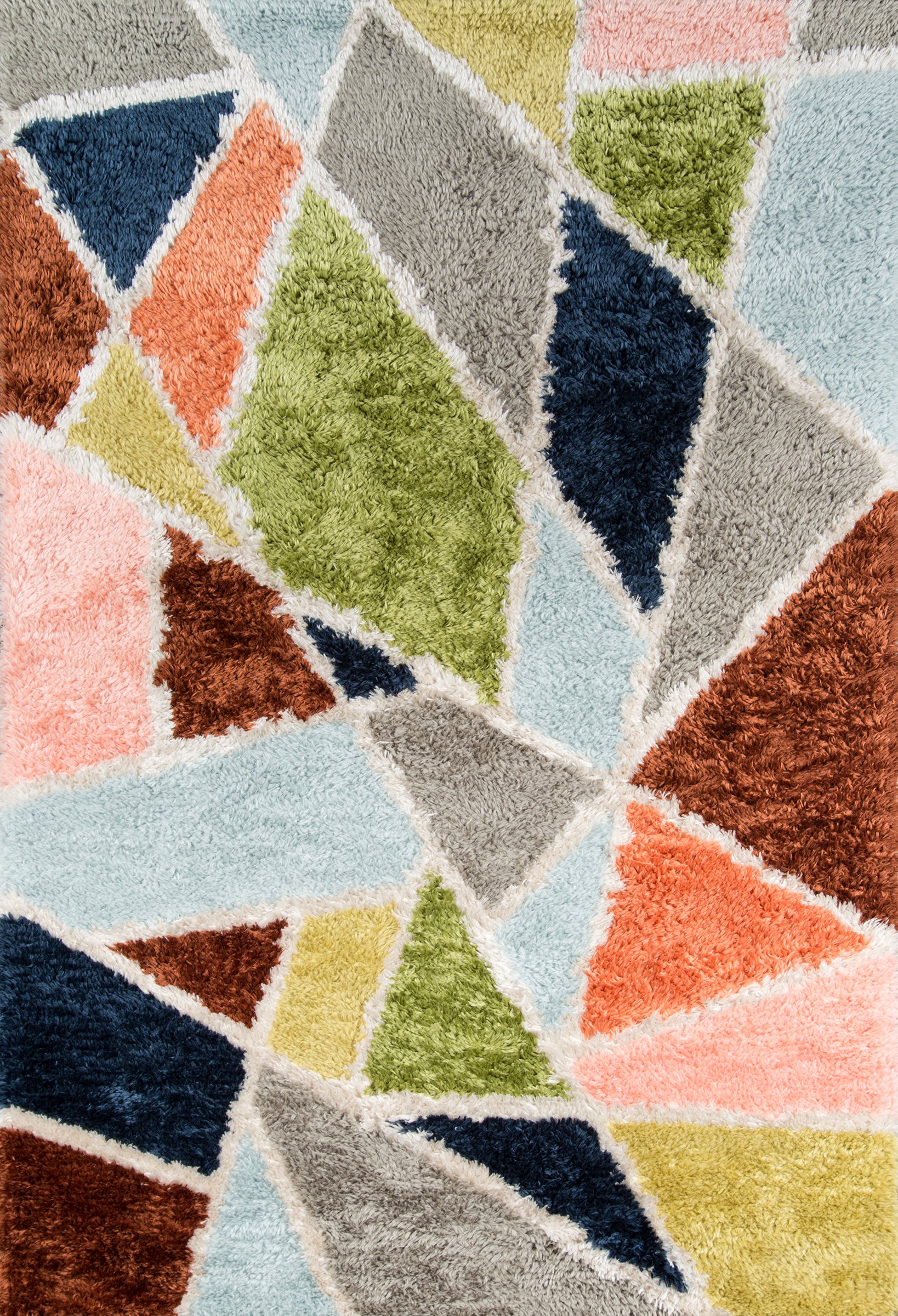 Novogratz by Momeni Rugs Retro Collection Prism Shag Area Rug, 5'0" x 7'6", Multicolor (RETRORET-1MTI5076)