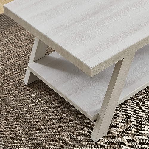 Miniatura 5 de Roundhill Furniture Athens - Mesa auxiliar de madera replicada contemporánea, color blanco