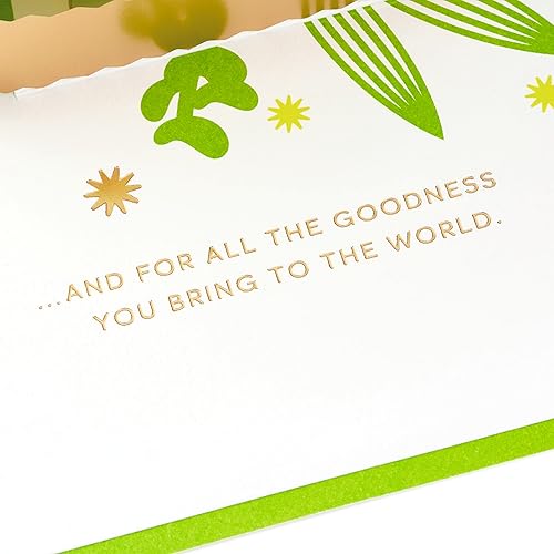 Miniatura 2 de Hallmark Signature Paper Wonder - Tarjeta de agradecimiento emergente, suculentas, tarjeta del día de enfermeras, agradecimiento al profesor, regalo