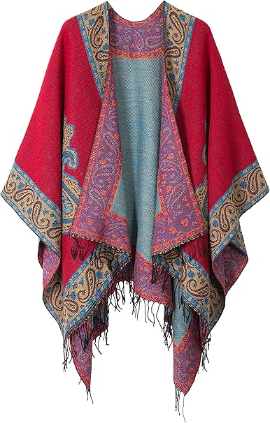 Stylish Vintage Tassel Poncho
