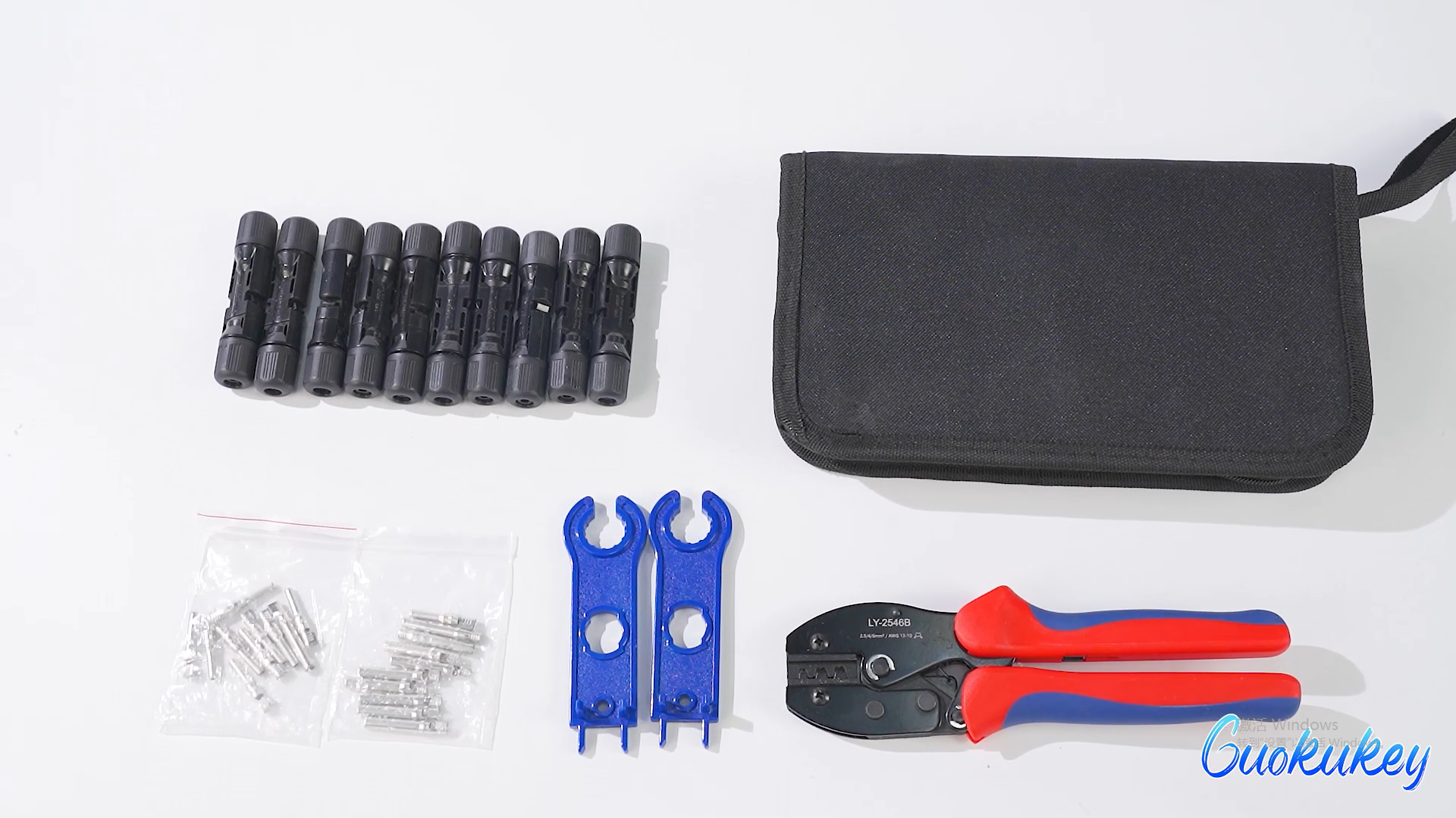 60-teiliges Solar-Crimp-Set – Mit Steckern, Zange & Schraubenschlüssel Für PV-Kabel 2,5-6 Mm²
