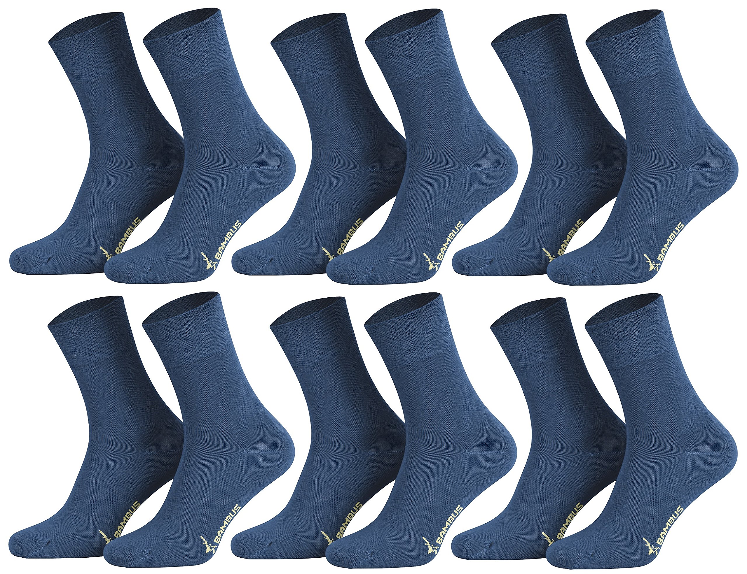 6 Paia Calze da Business in Bambù senza Gomma Unisex | Traspiranti, traspiranti, cuciture lisce sulle dita, delicati sulla pelle, senza cuciture