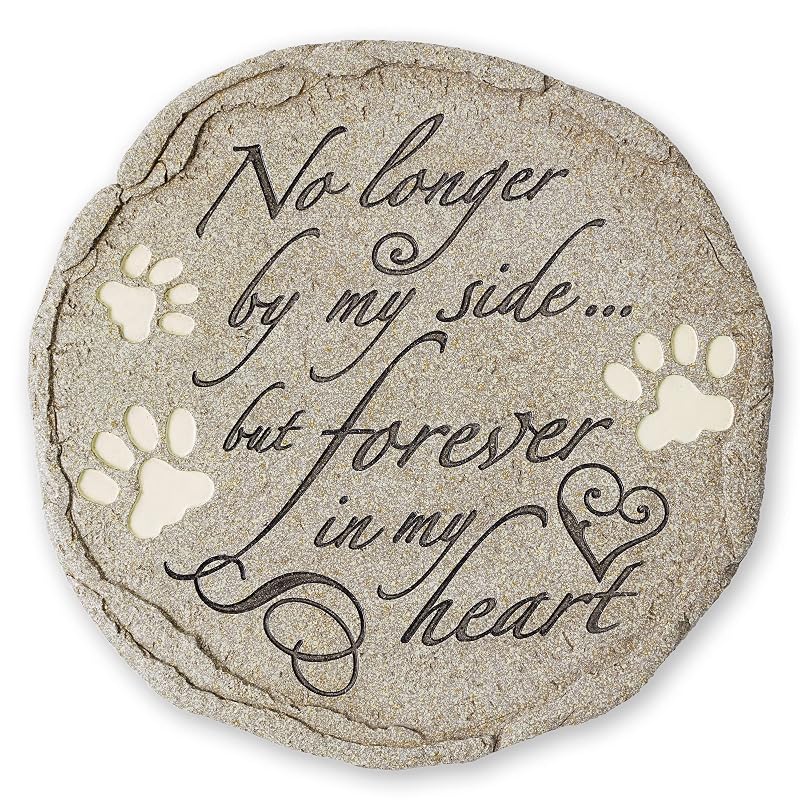 Placa Memorial Redonda para Cães e Gatos em Poliresina Orchid Valley – 1 unidade