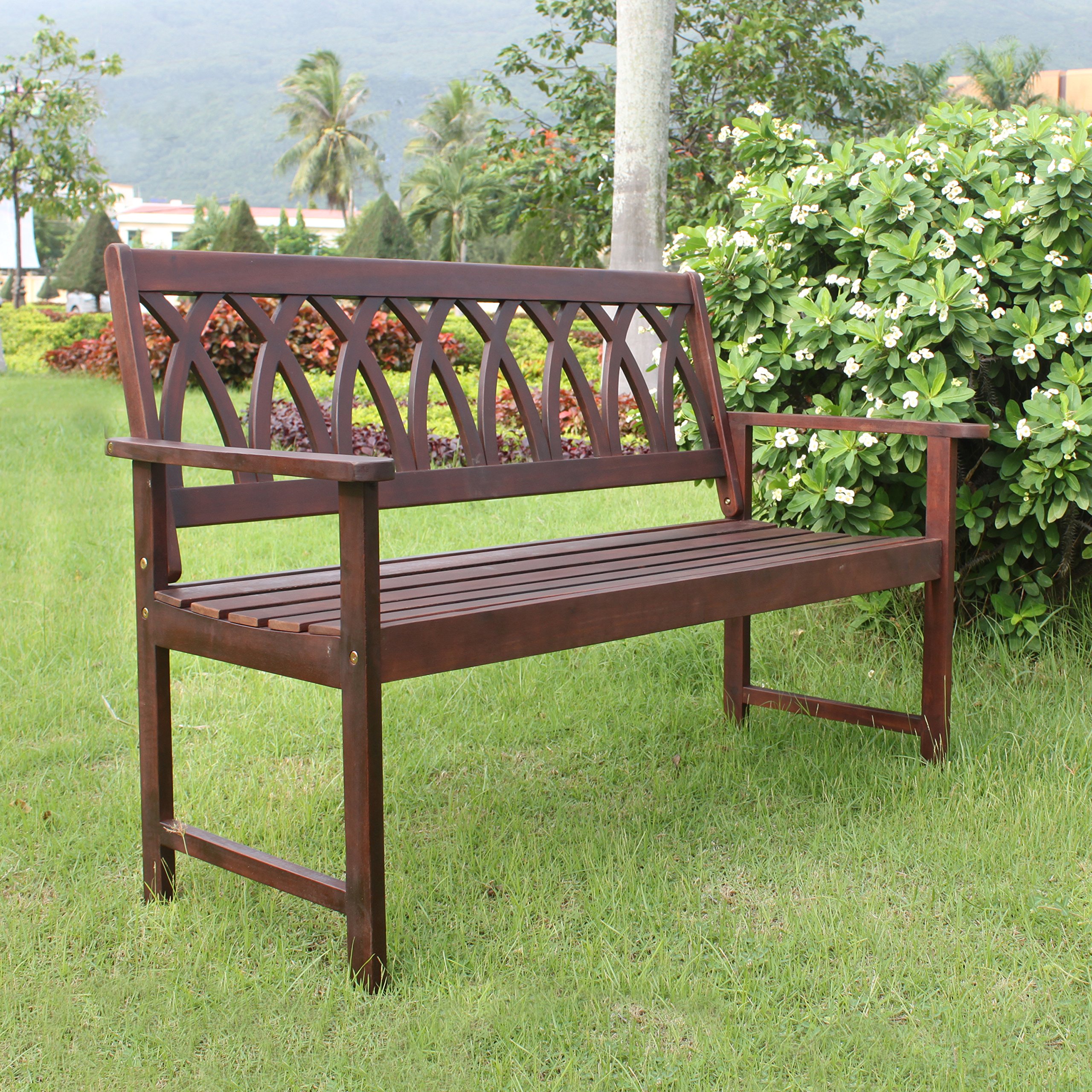 KIKISA COUCOU BEAMS × AkihiroWoodworks Amazon.com : northbeam Criss Cross Garden Bench Acacia Wood