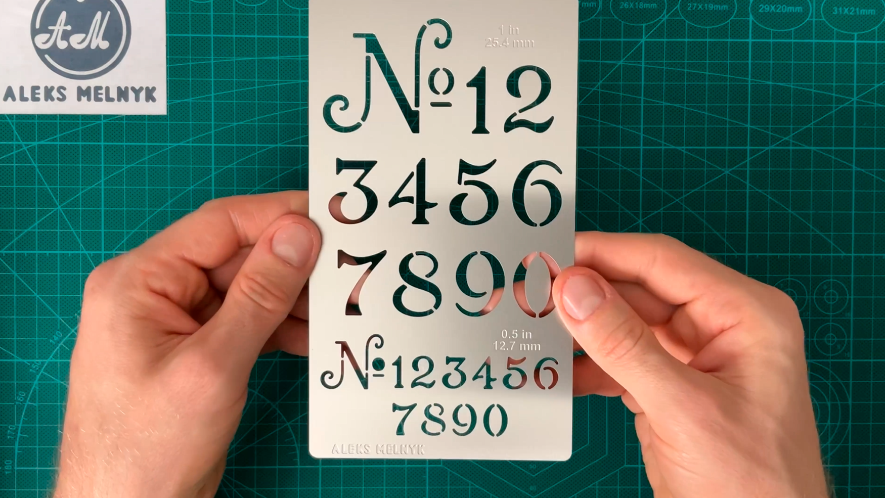 Amazon.com : Aleks Melnyk No.452 Metal Stencil, Small Number