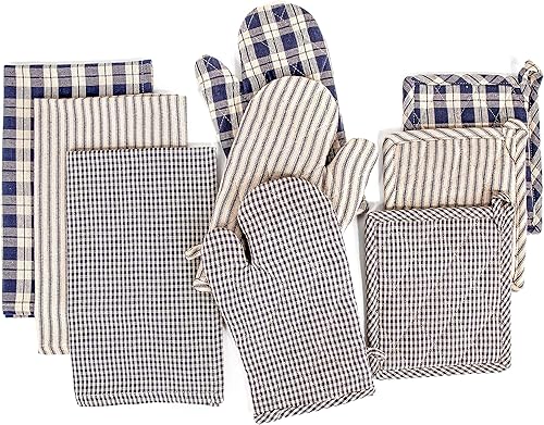 Juego de 3 soportes para ollas - Almohadillas calientes para cocina de 7 x 8.5 pulgadas, color negro antiguo