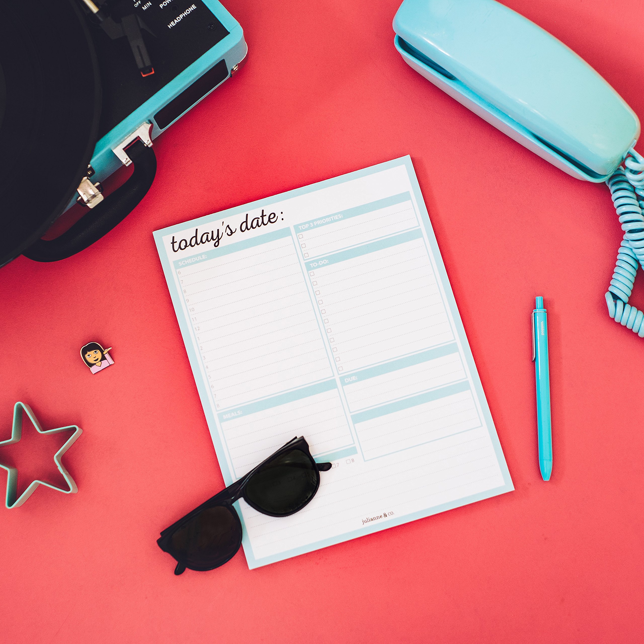 Daily To-Do List notes i planer dzienny, 8,5" x 11" by Julianne & Co. by Julianne & Co.