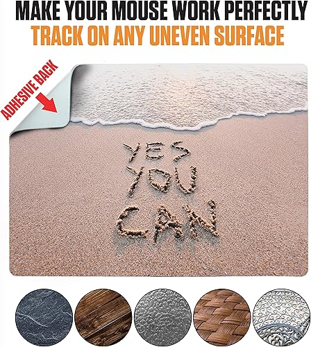 Miniatura 4 de Parte inferior adhesiva para mouse - Se adhiere a cualquier superficie - Portátil - Cubiertas para cámara web y limpiador de pantalla incluidos