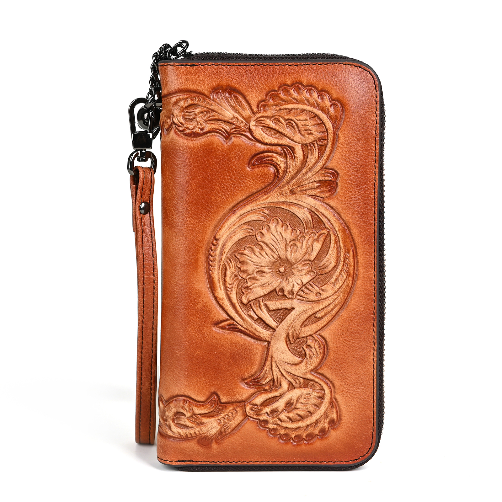 Amazon.com: AEGGEAI Genuine Leather Women's Wallet Flower Pattern