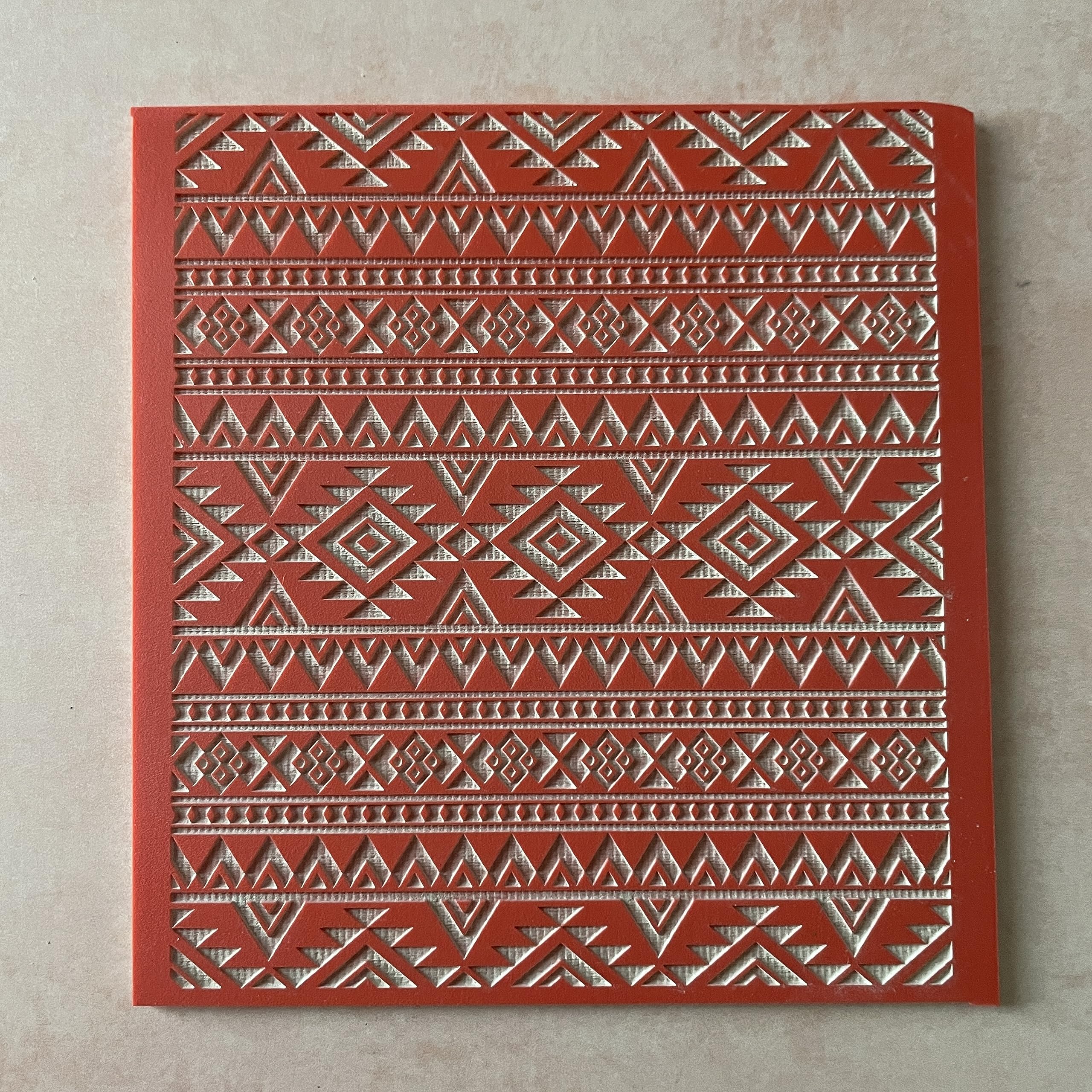 CreateAlong Quilted in The West South west Rubber Stamp Texture Sheet Mat for Polymer Clay Metal Clay Mixed Media Art