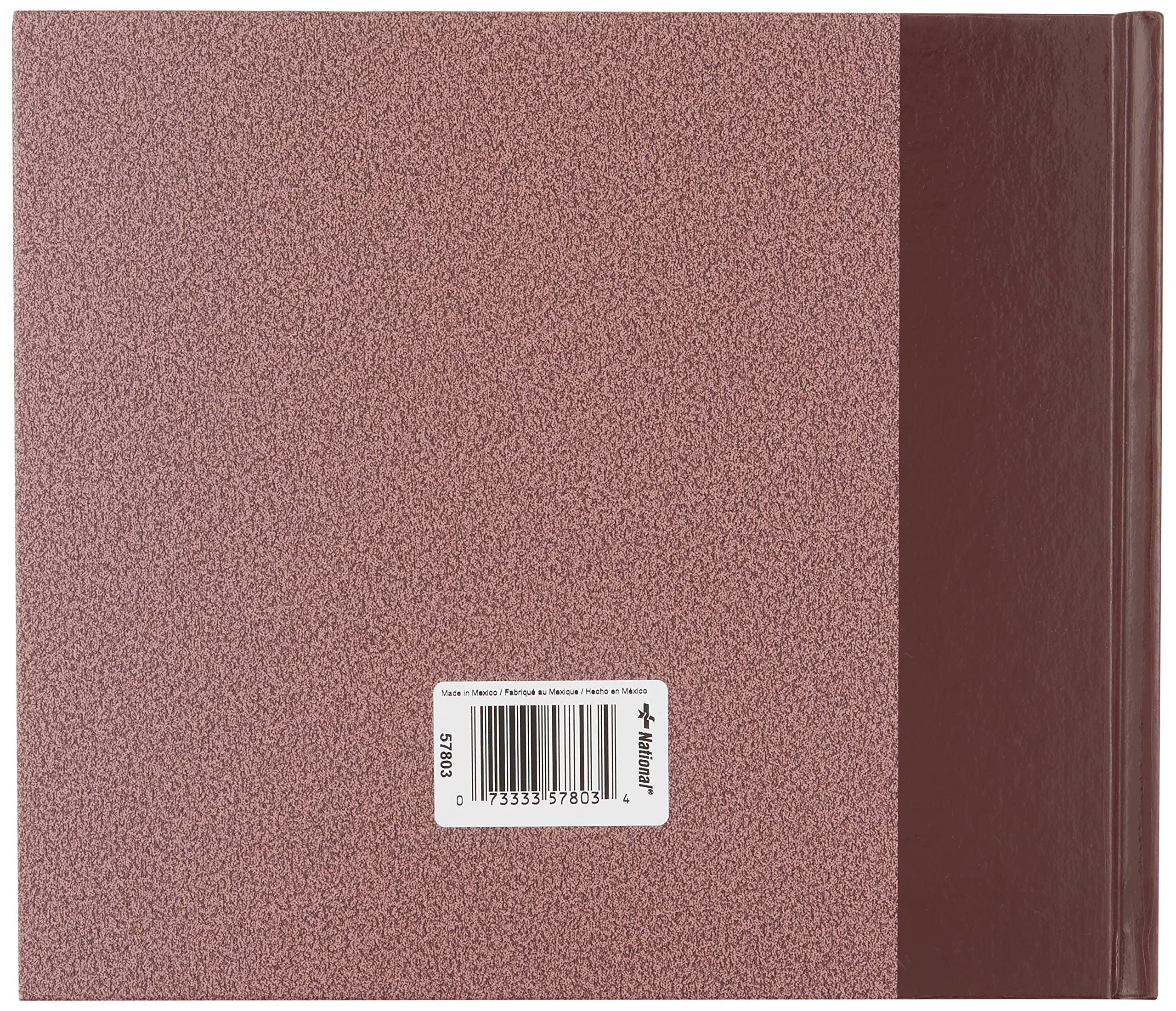 National 57803 Registre des visiteurs, couverture rigide, bordeaux, 128 pages, 8 1/2 x 9 7/8