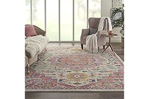 Nourison Passion Bohemian Ivory/Pink 8x10 Area Rug