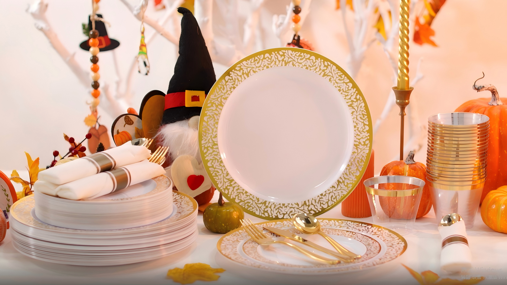 【フルセット】ハレテーブル＋日和（生刷入）＋各プレート＆BX五徳＋プレートケース Amazon.com: WELLIFE 50 Guests Dinnerware Sets, Gold Plastic Plates