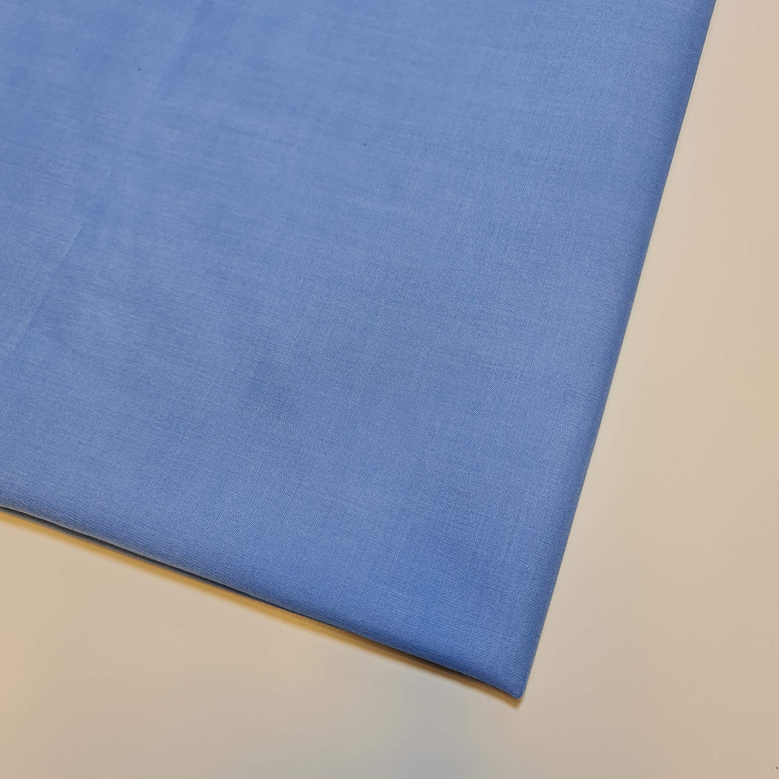 Textile Station Tissu uni en polycoton pour doublure de robe - 10 m - Bleu
