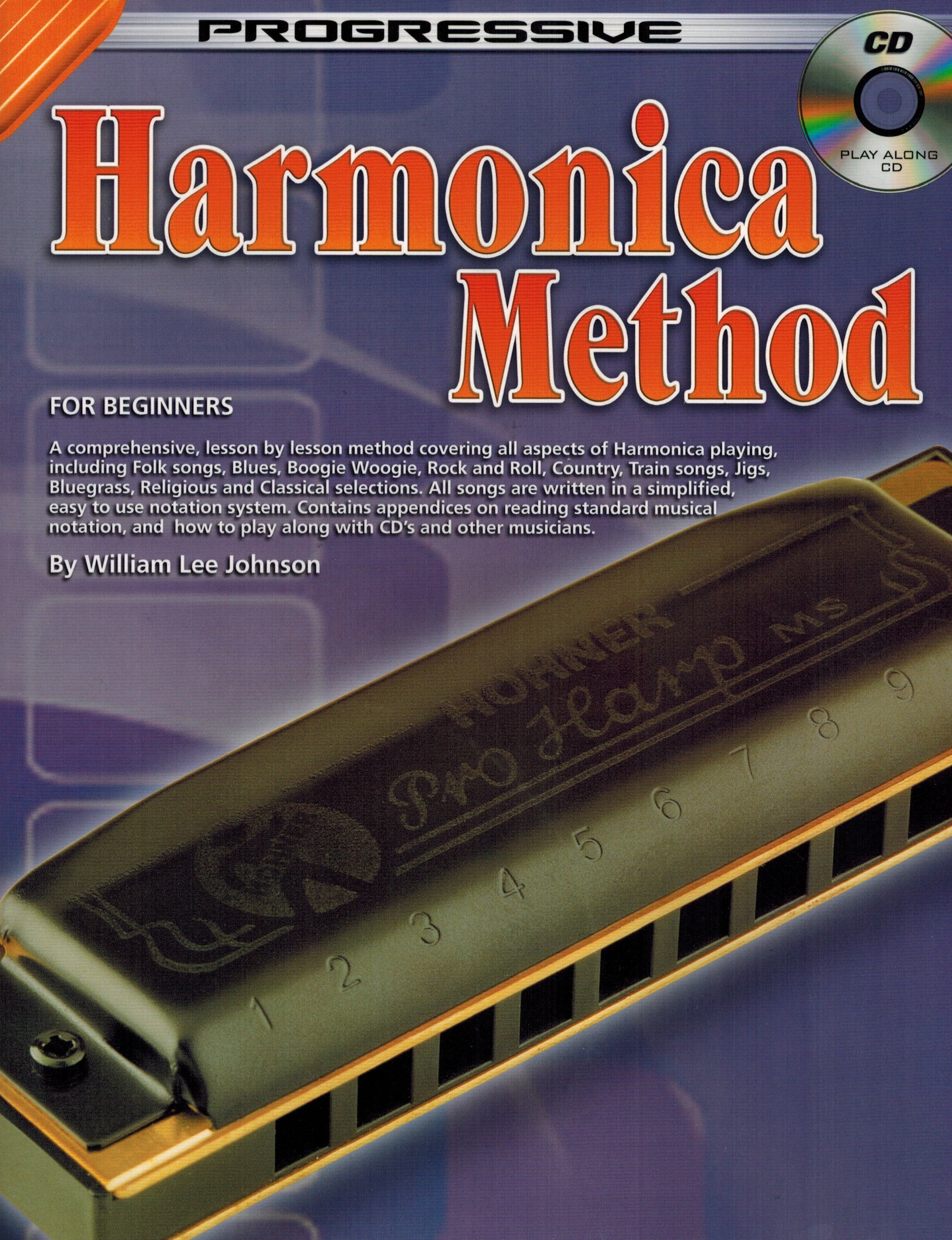 Progressive Harmonica Method William Lee Johnson Book and Audio Online Harmonica
