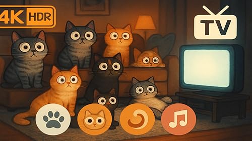 Playful Paws Paradise - Adorable Cat Antics & Purring Sounds for a Relaxing TV Screensaver