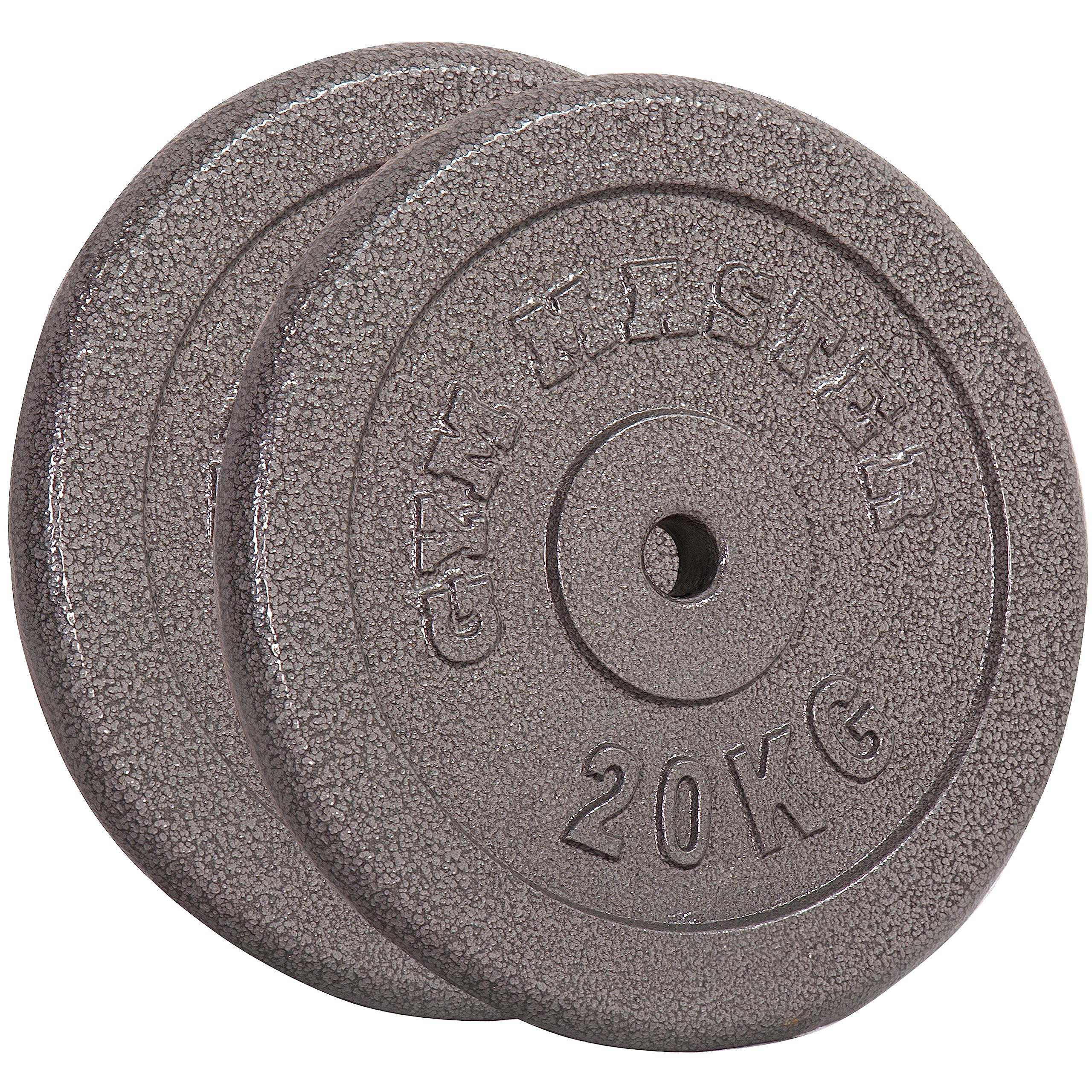 GYM MASTER Pair of Standard 1" Weight Plates in Cast Iron - 20kg