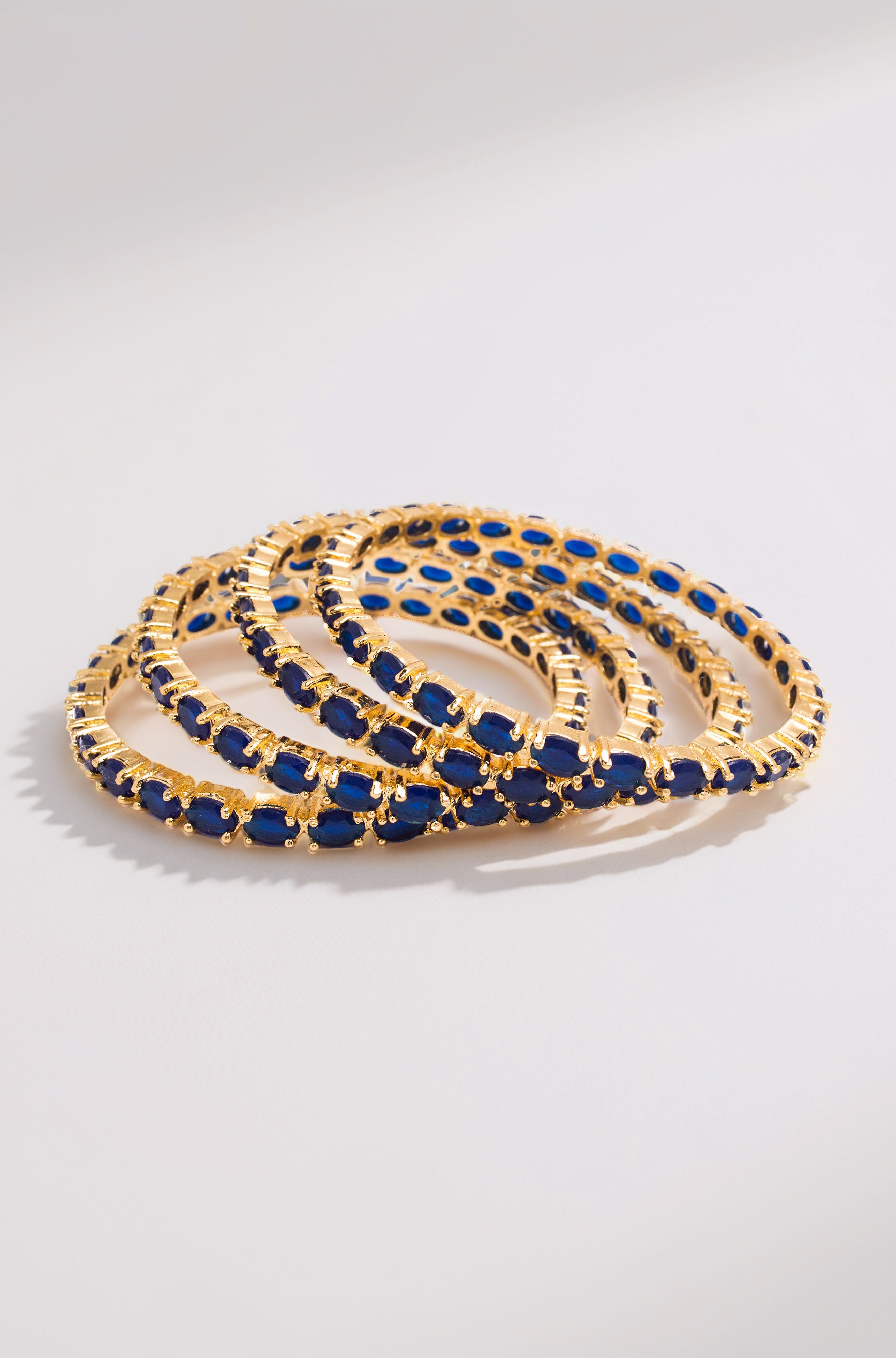 American Diamond Traditional Gold Plated Bangles Set for Women | Stylish Bangles | Glass Bangles Set | Traditional Gold Plated Bangles | Chudi Set | Raindrop Glass Bangles | Kangan | Elegant Bangle & Chudi Set.