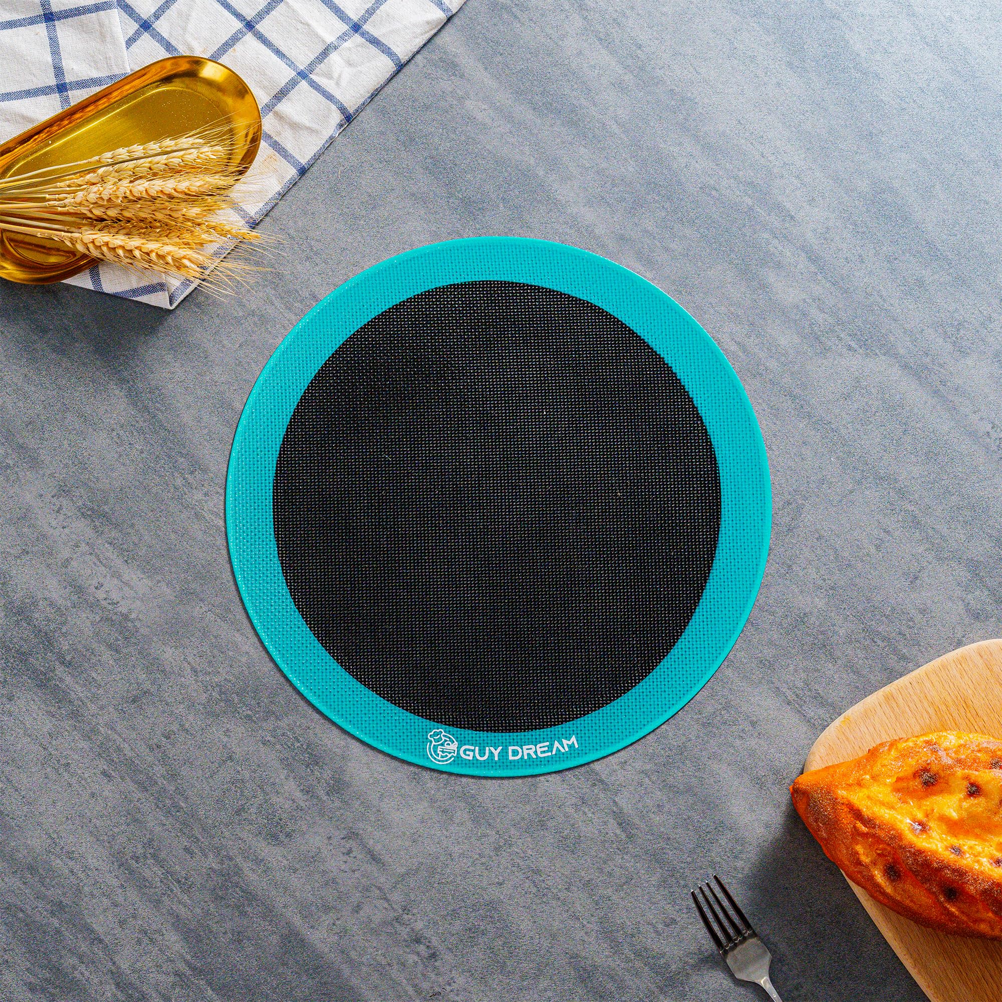 Alfombrillas redondas de silicona perforadas para hornear, 30,5 cm para tortilla/tarta/pizza/masa/pastelería, grado alimenticio, antiadherentes, reutilizables
