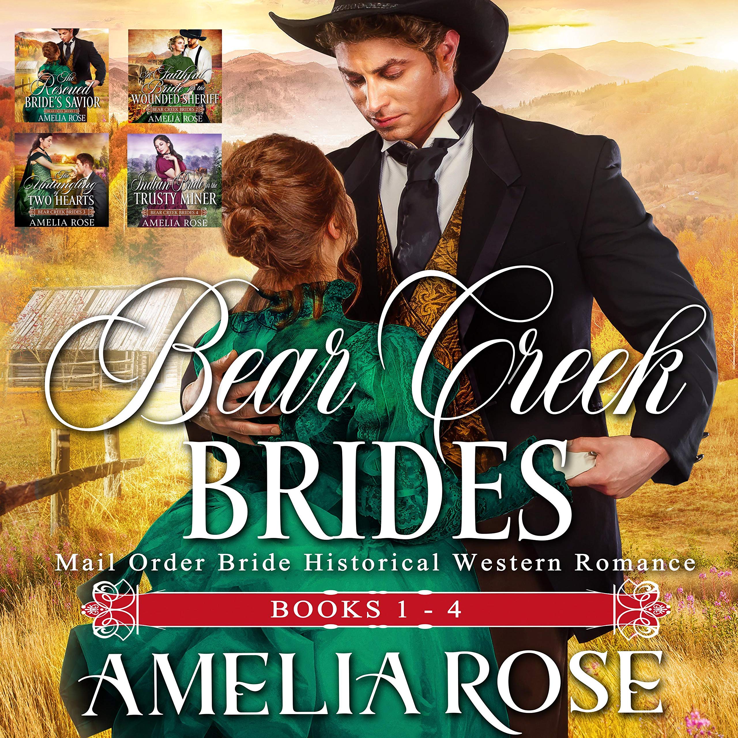 Cover art for Bear Creek Brides: Books 1 - 4: Mail Order Bride Historical Western Romance