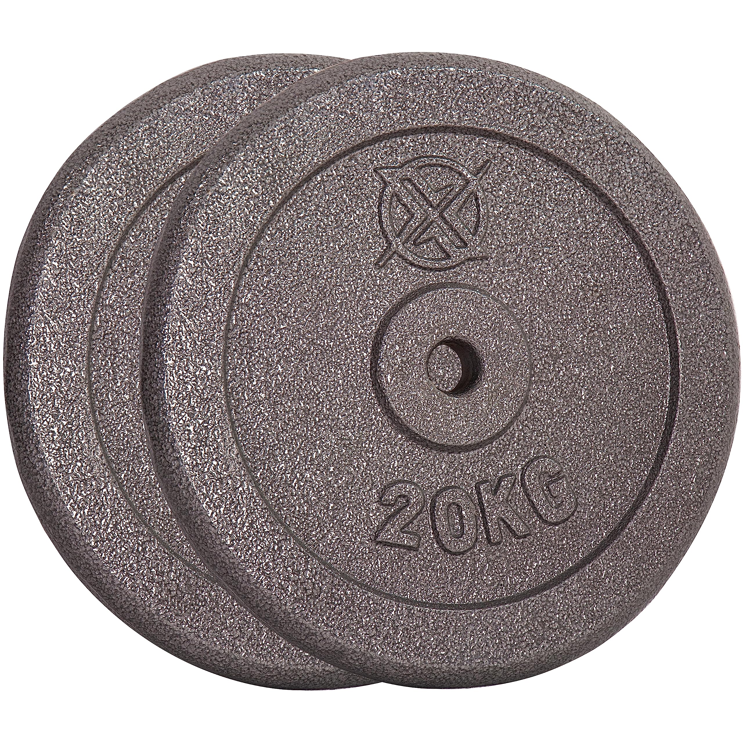 RIP X Pair of Standard 1" Weight Plates in Cast Iron - 20kg