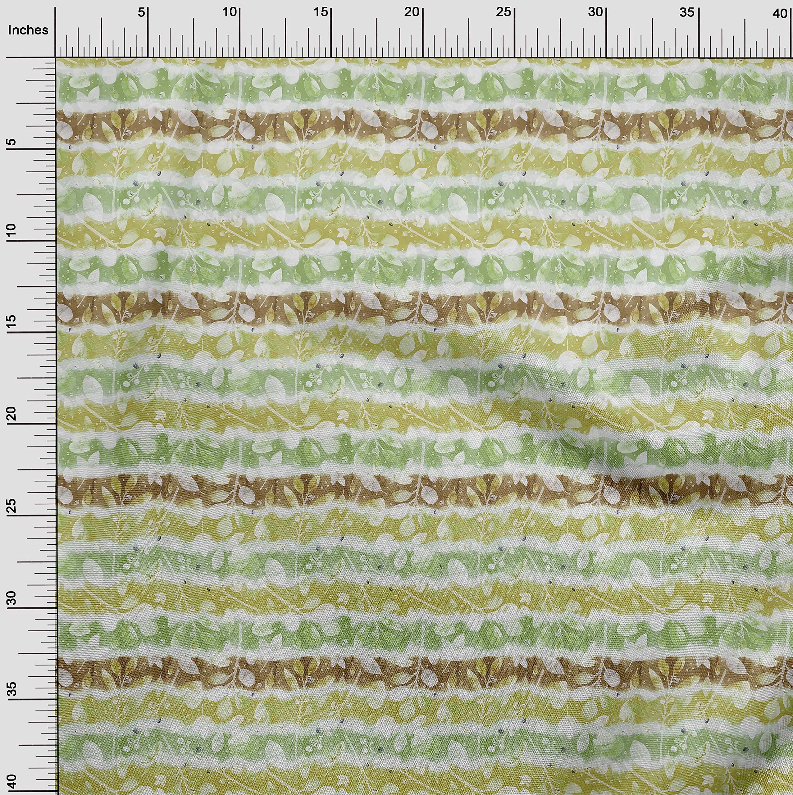 Tessuto Chiffon Viscosa OneOone Quadri Gingham Verde Oliva - Al Metro - Larghezza 107 Cm (42 Pollici)